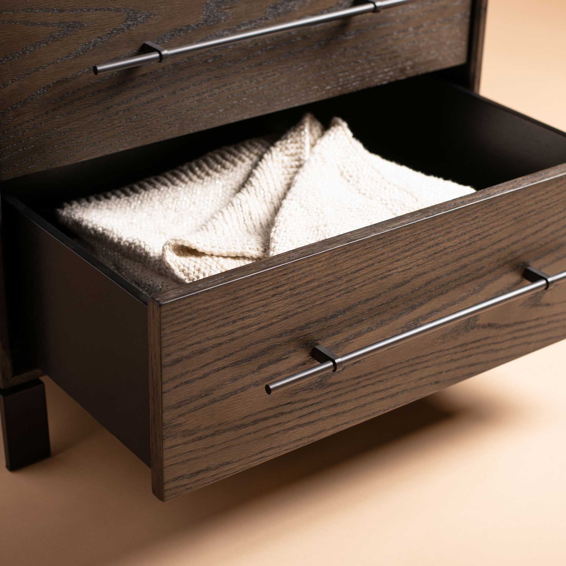 Silas 2 Drawer Wood Nightstand Dark Walnut - Image 10
