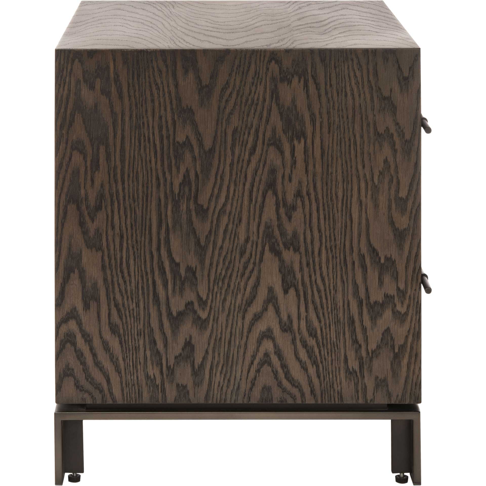 Silas 2 Drawer Wood Nightstand Dark Walnut - Image 3