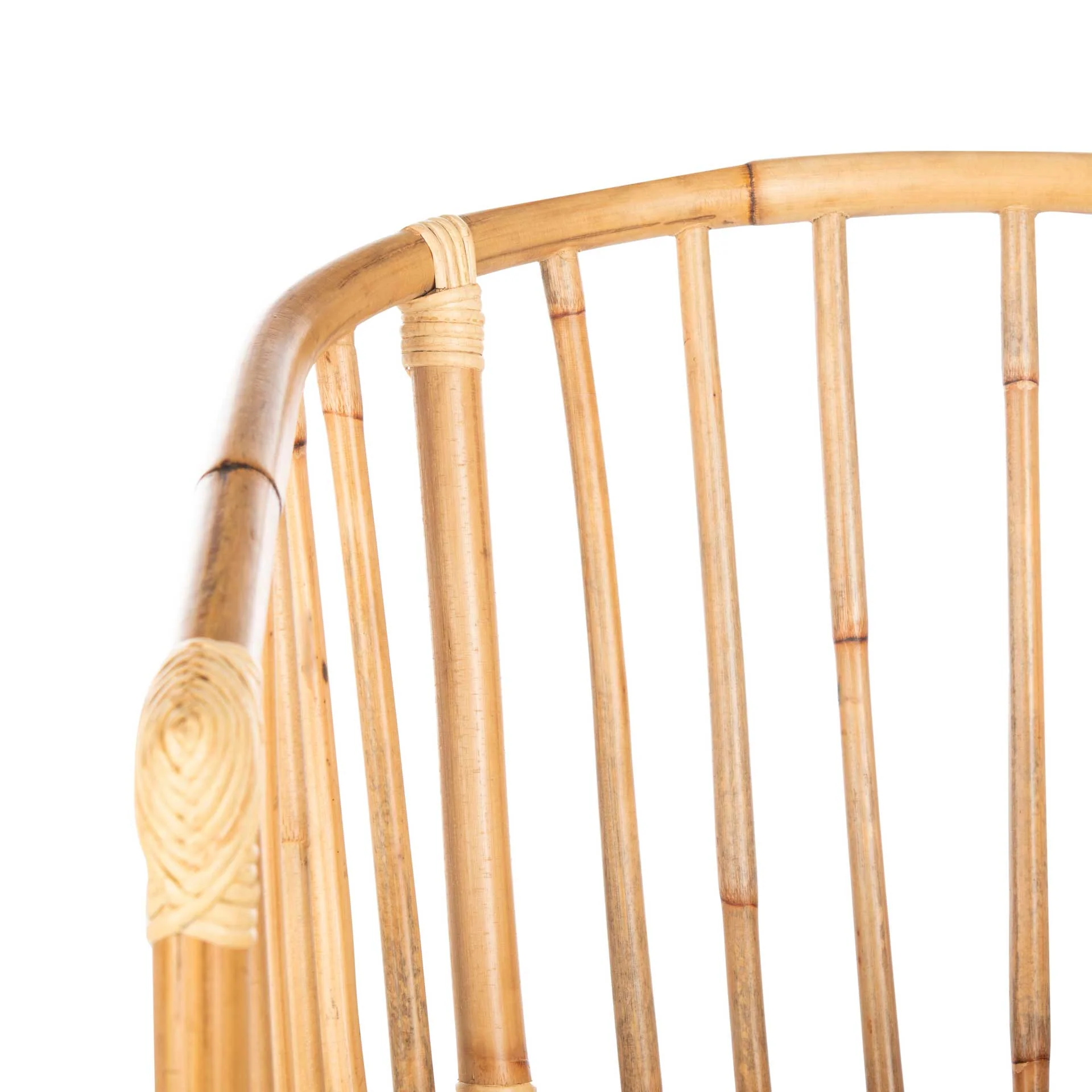 Siltan Rattan Barrel Dining Chair Natural/Black - Image 5