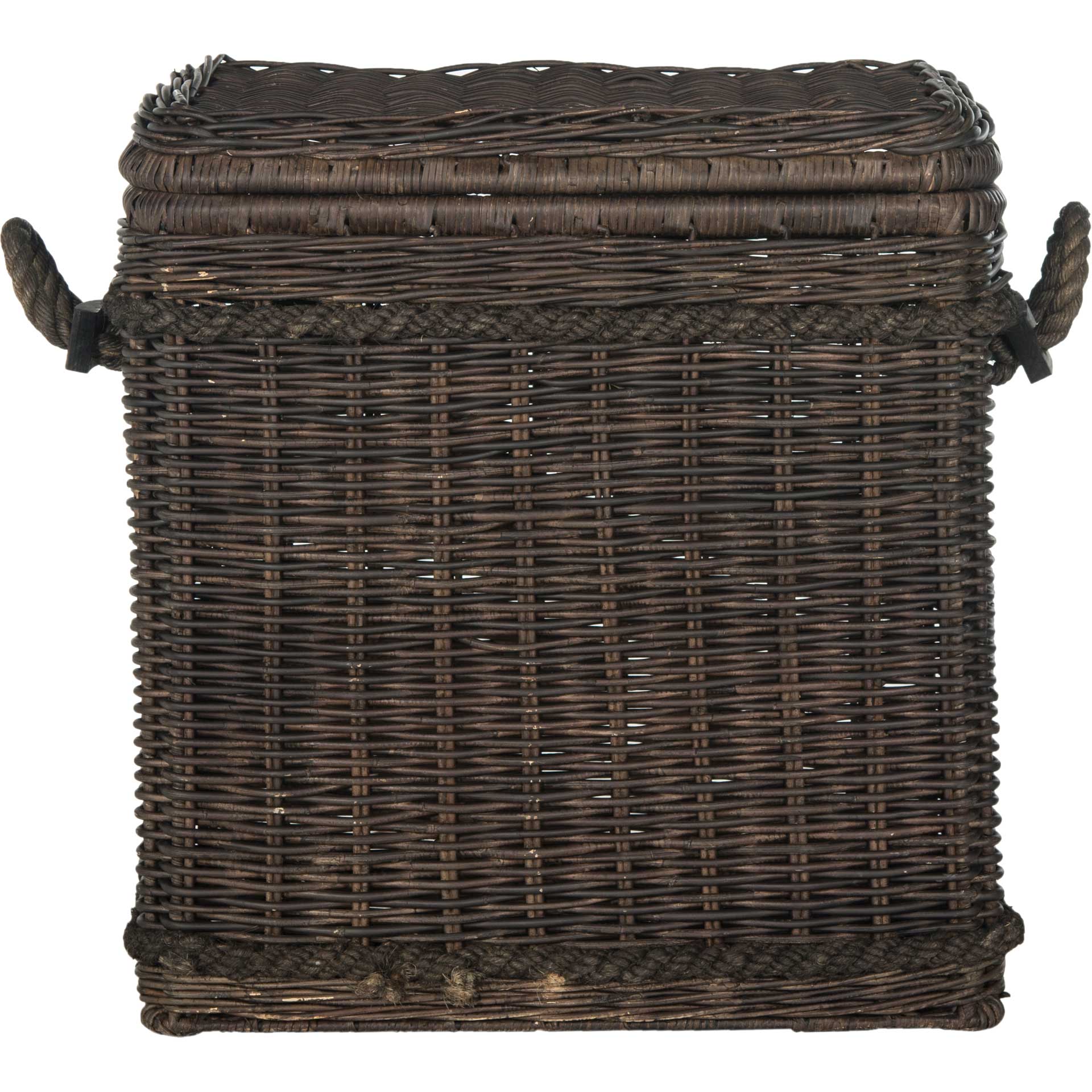 Silva Wicker Storage Hamper Dark Natural - Image 2