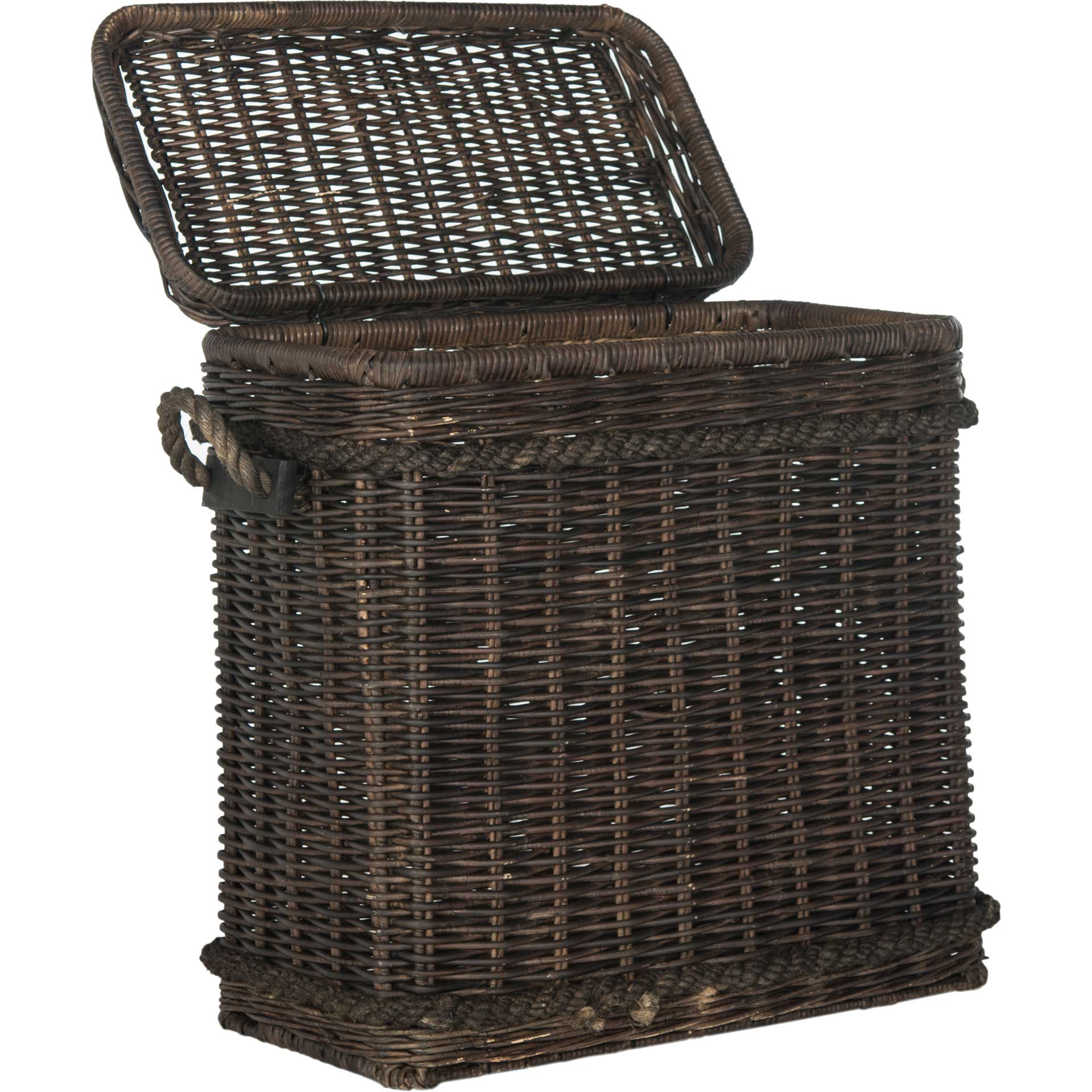 Silva Wicker Storage Hamper Dark Natural - Image 3