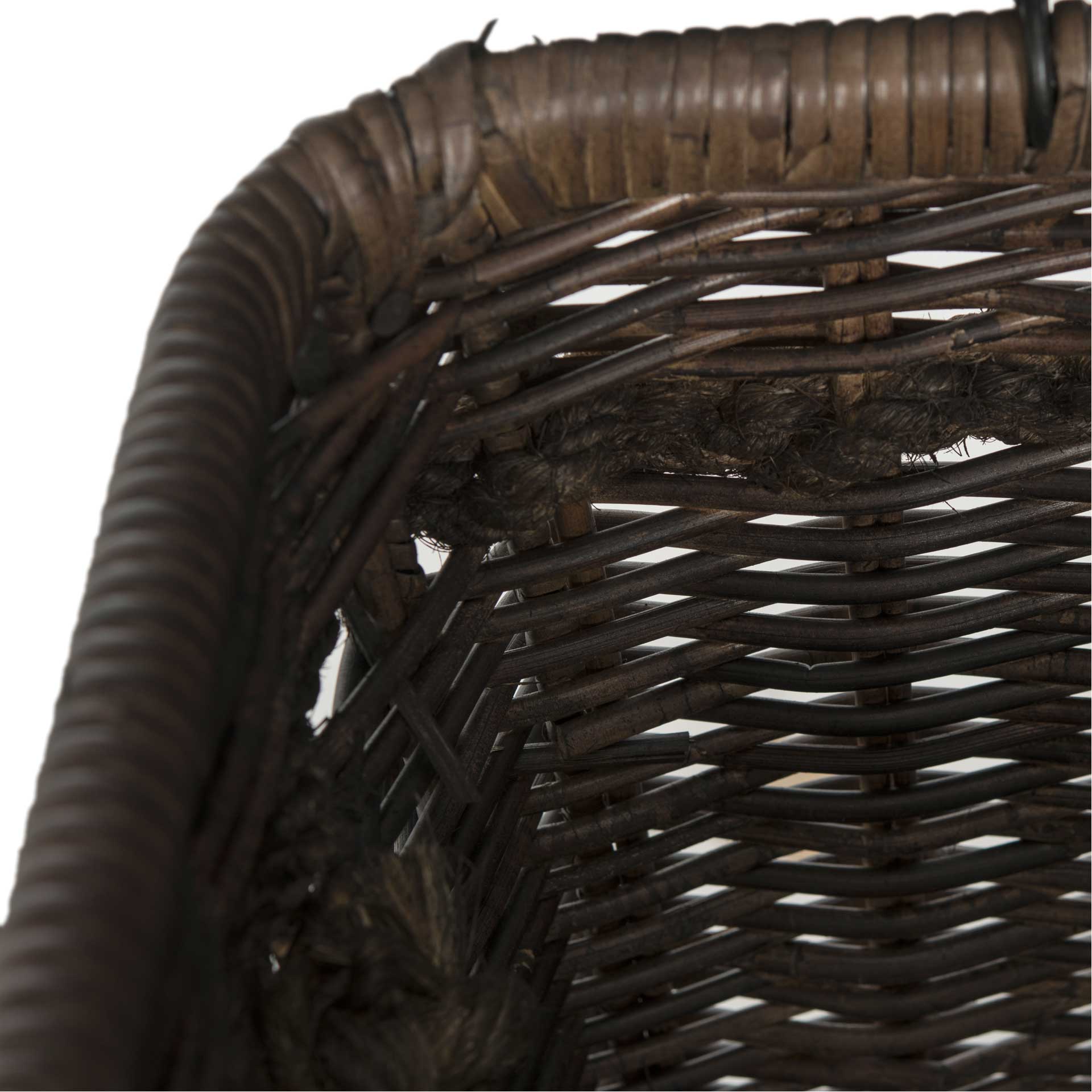 Silva Wicker Storage Hamper Dark Natural - Image 4