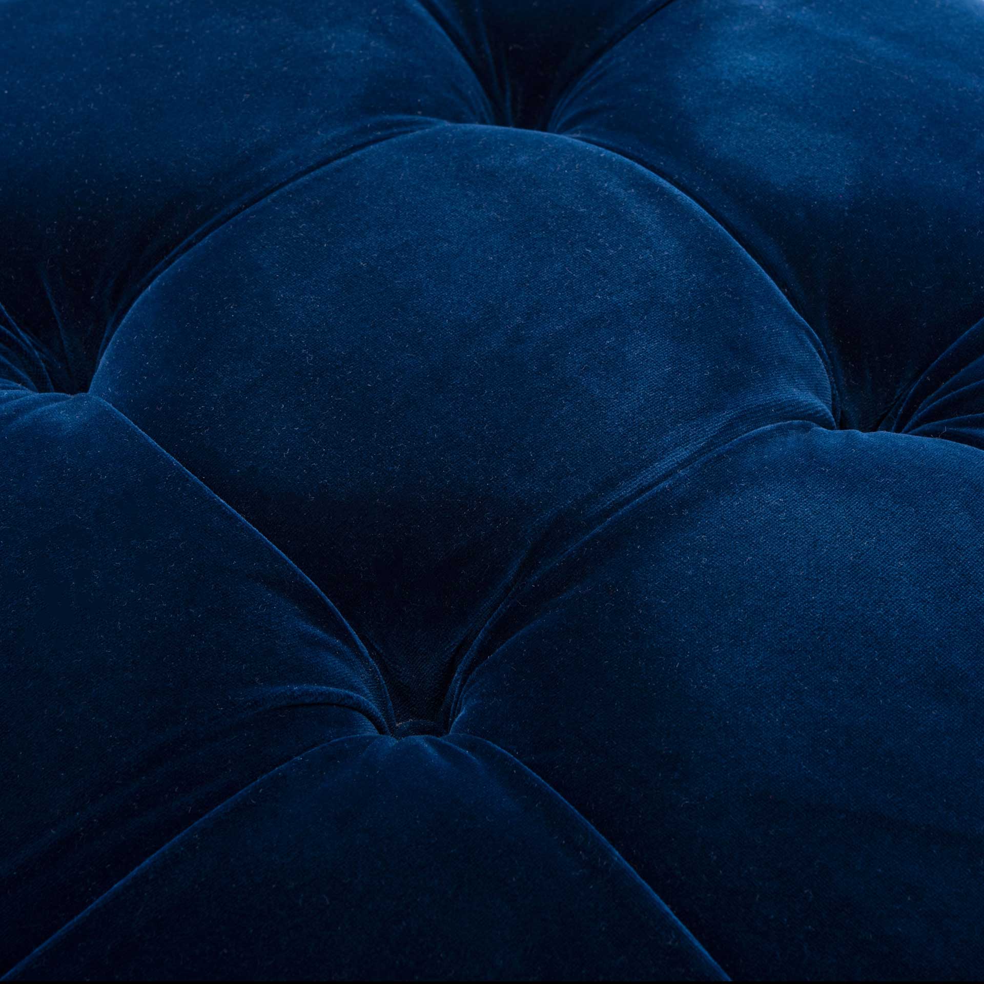 Simeon Navy Velvet Tufted Ottoman Giotto Navy - Image 4
