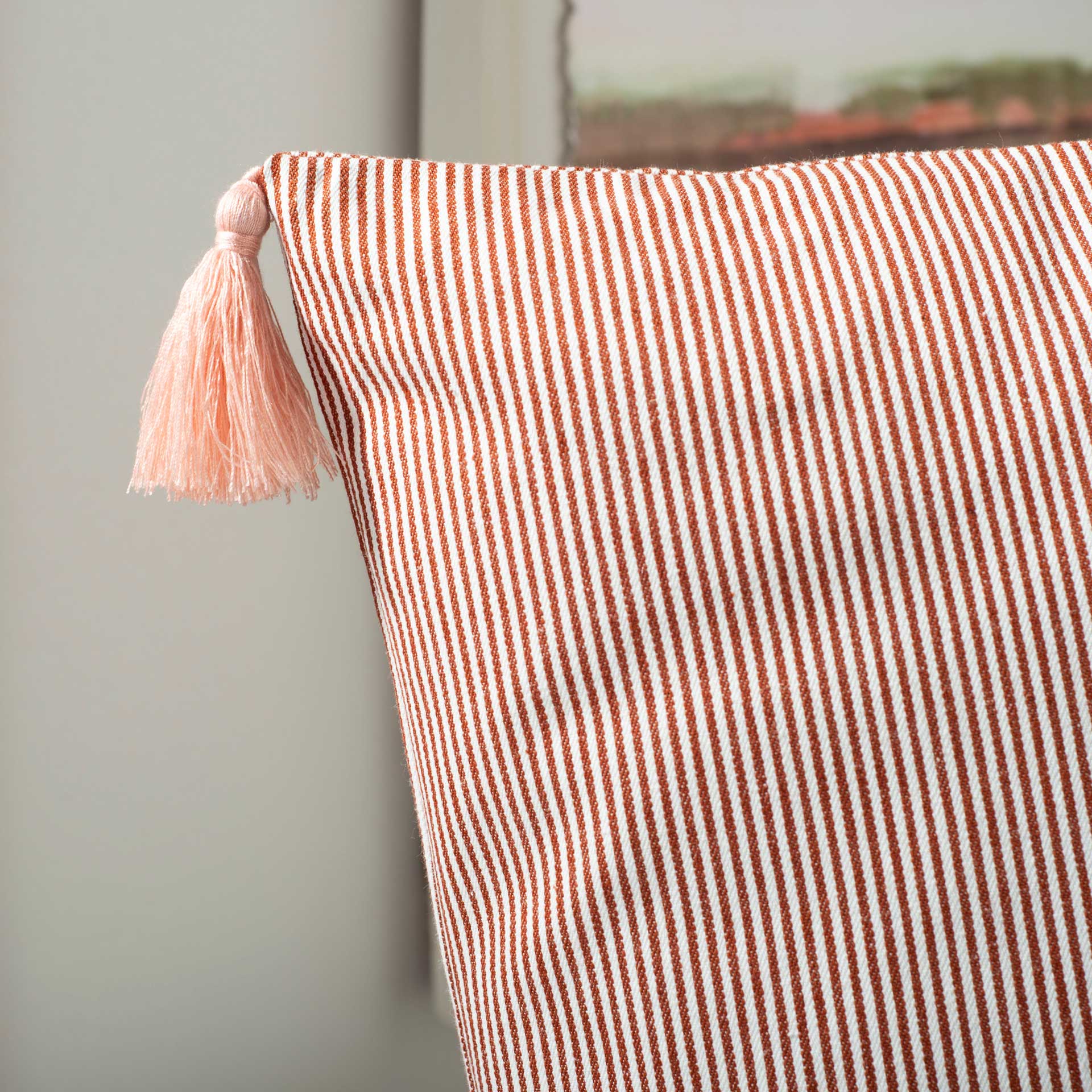 Simeon Pillow Rusty Red/White - Image 2