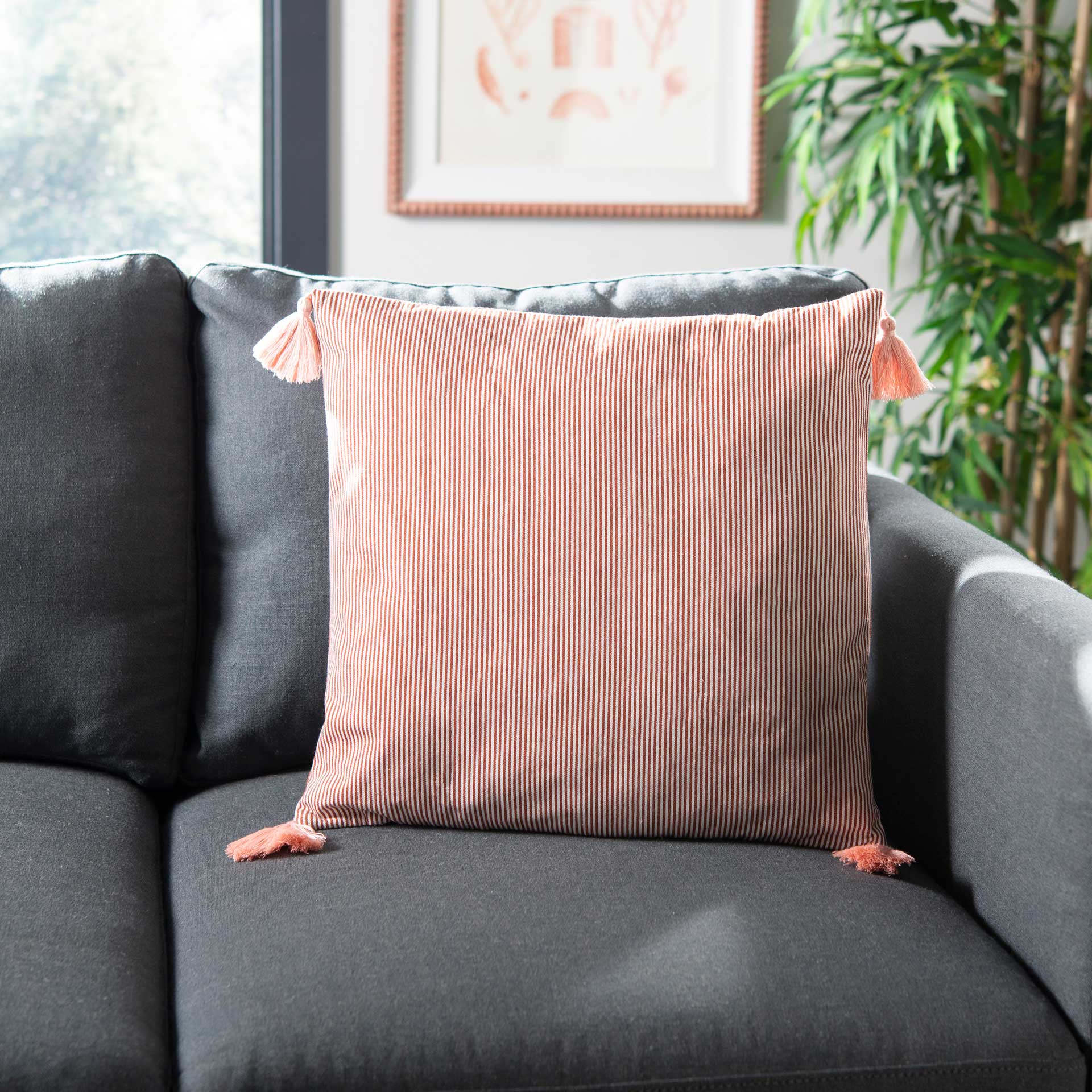 Simeon Pillow Rusty Red/White - Image 4