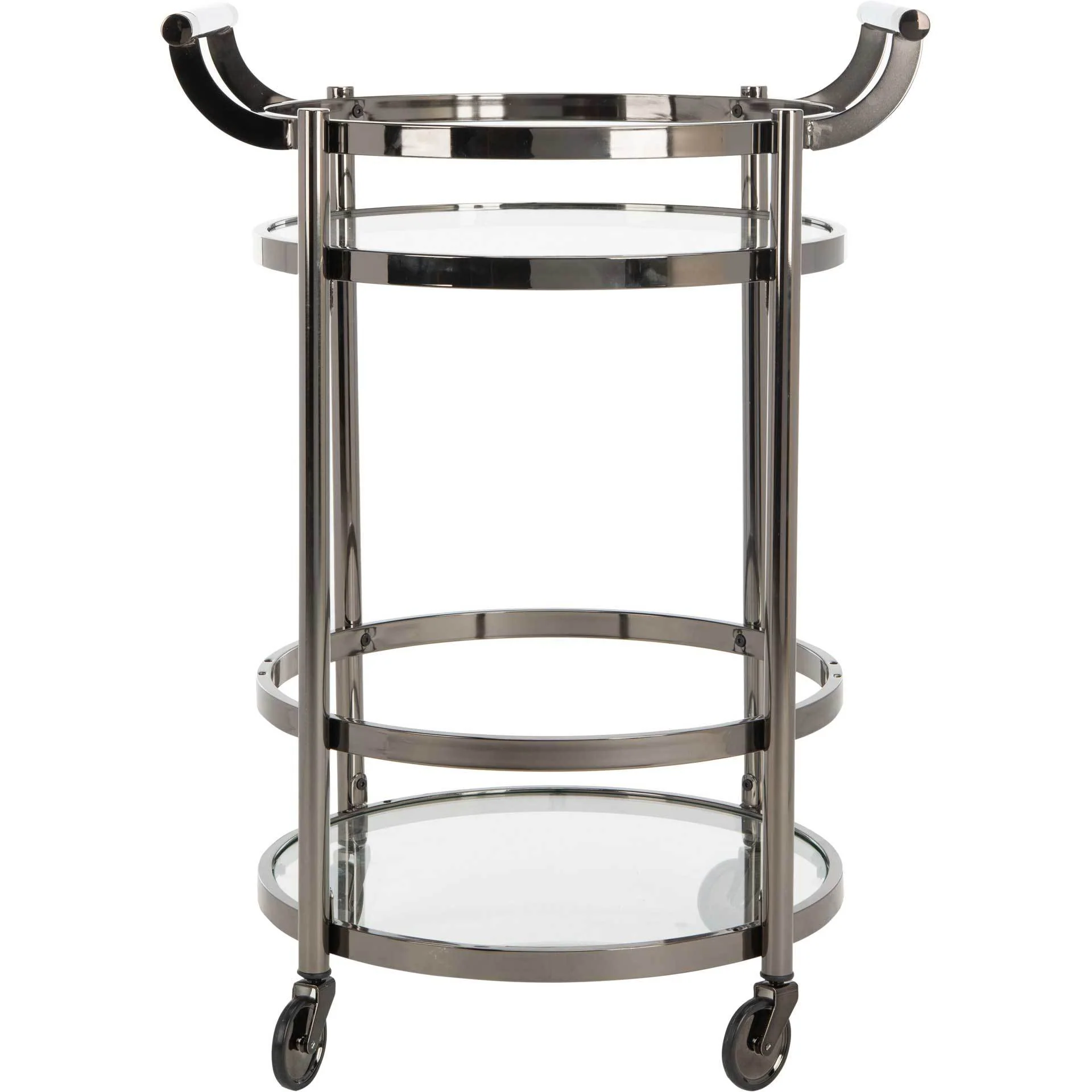 Simon 2 Tier Round Bar Cart Gun Metal - Image 2