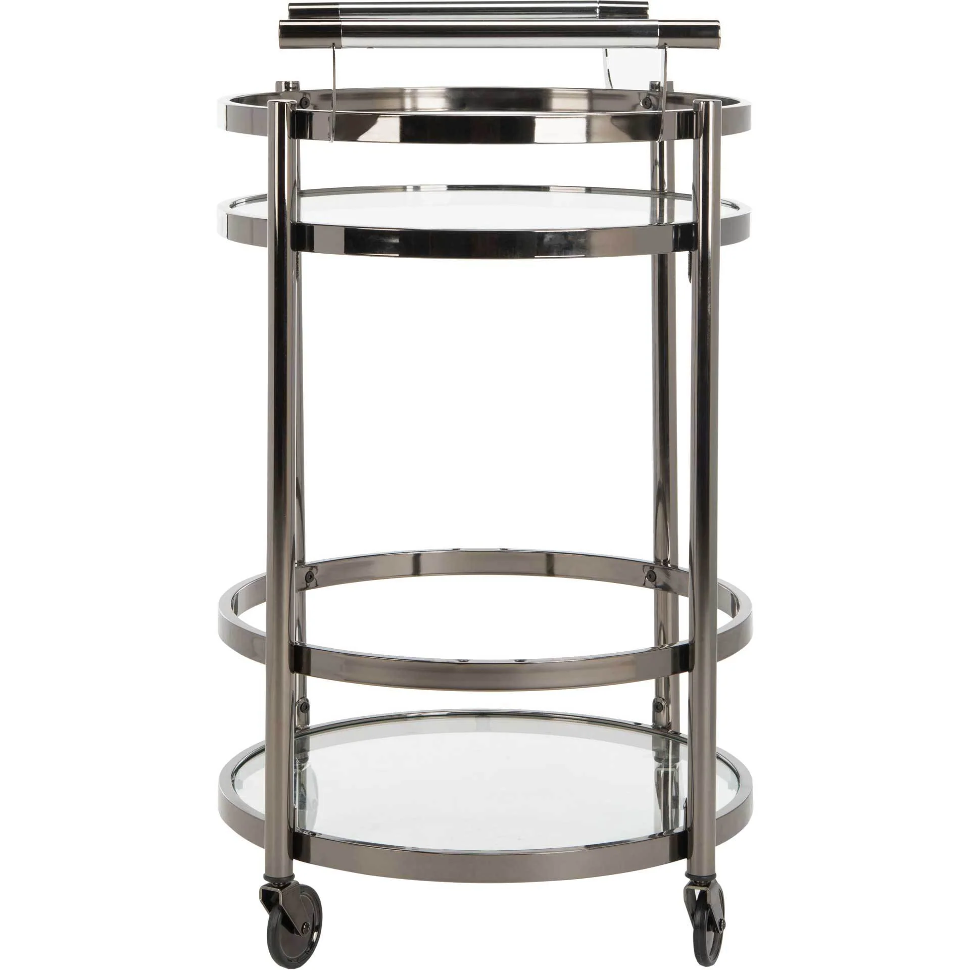 Simon 2 Tier Round Bar Cart Gun Metal - Image 3
