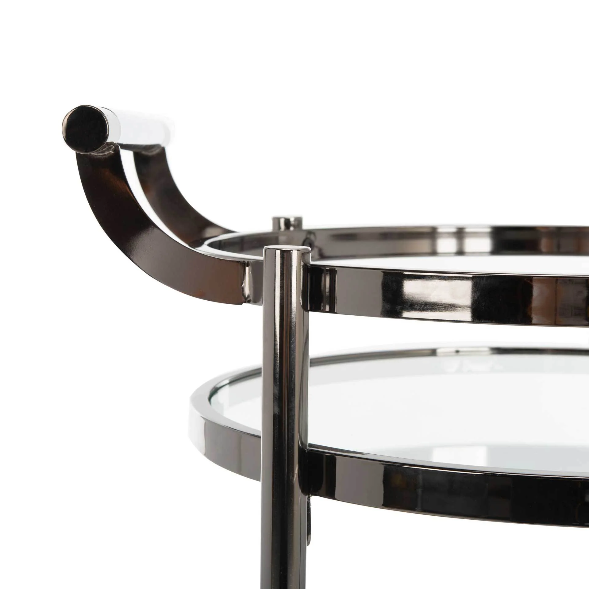 Simon 2 Tier Round Bar Cart Gun Metal - Image 4