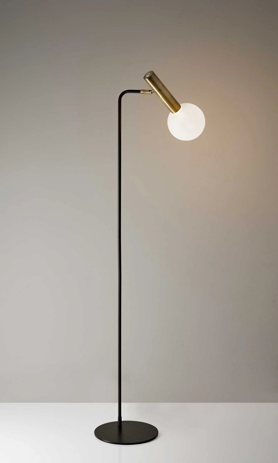 Simon LED Floor Lamp Black/Brass - Image 2