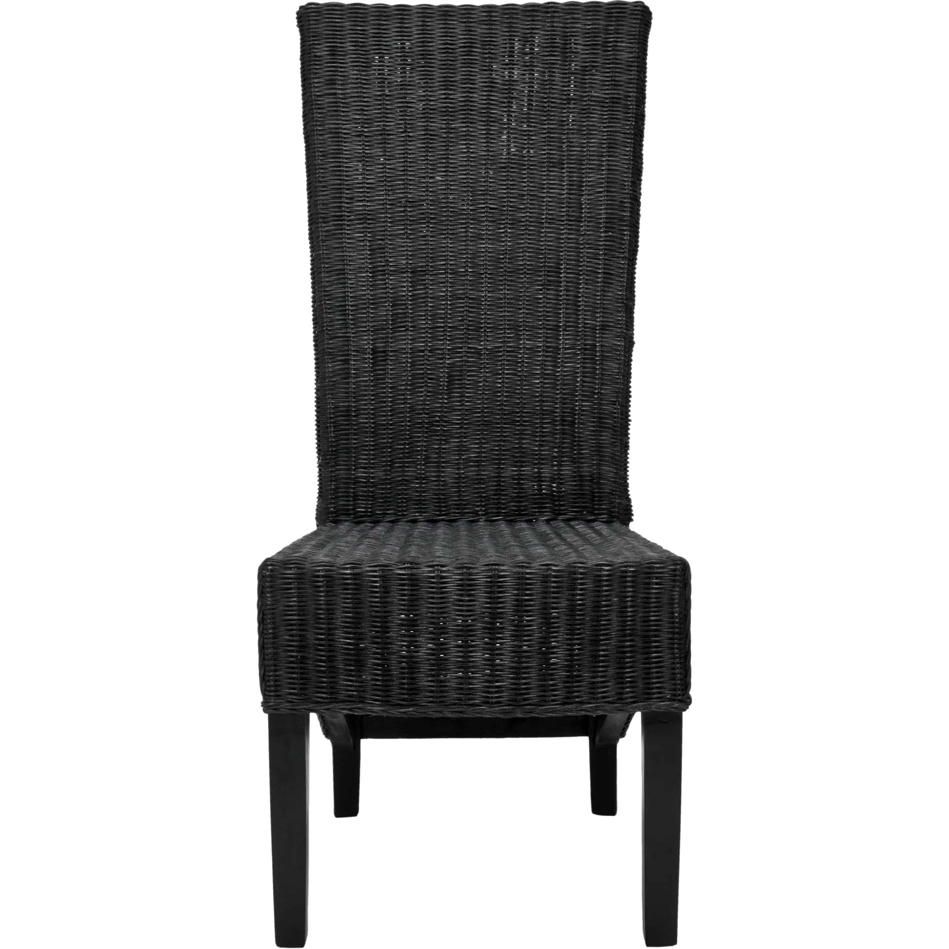 Simple Wicker Side Chair Black (Set of 2) - Image 3