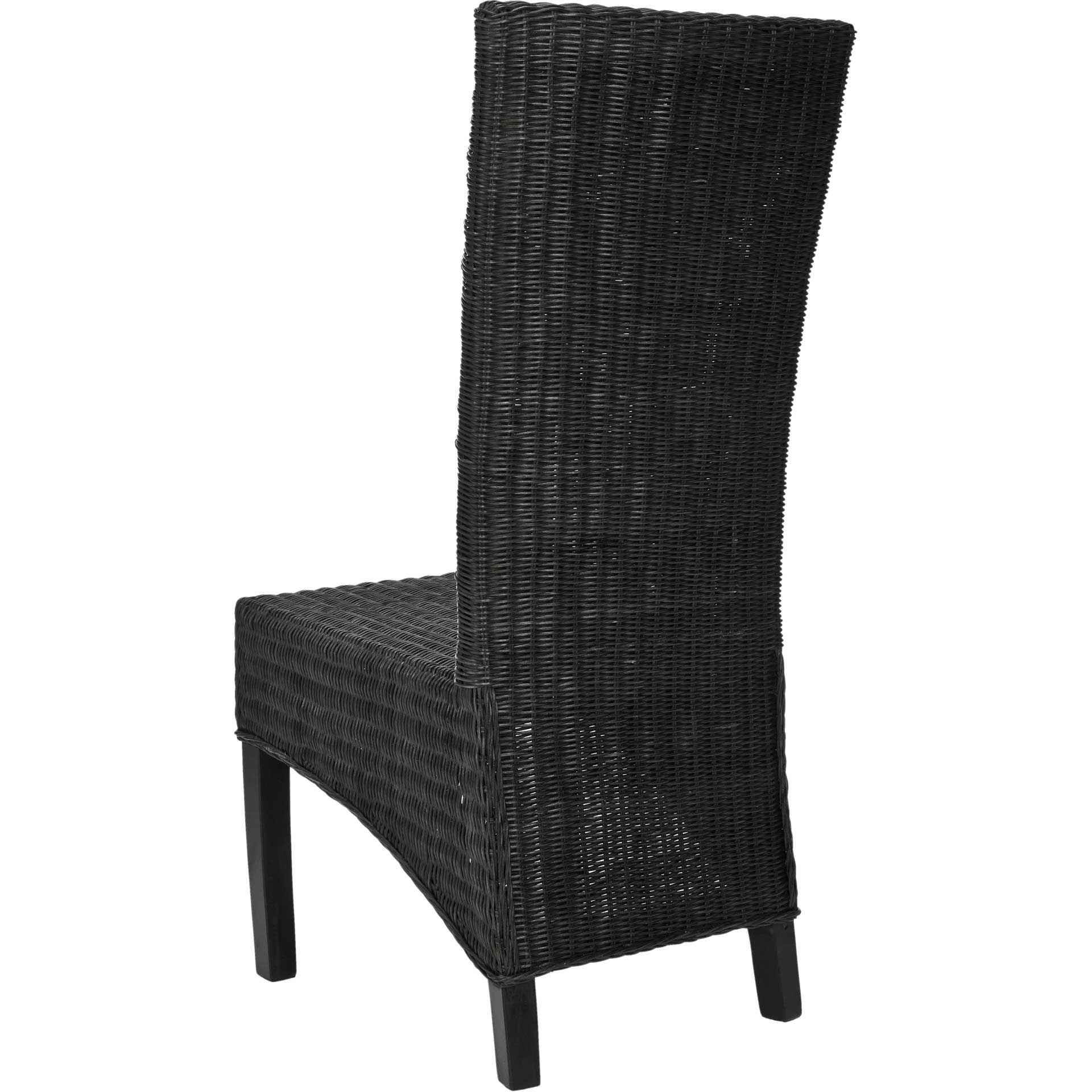 Simple Wicker Side Chair Black (Set of 2) - Image 4