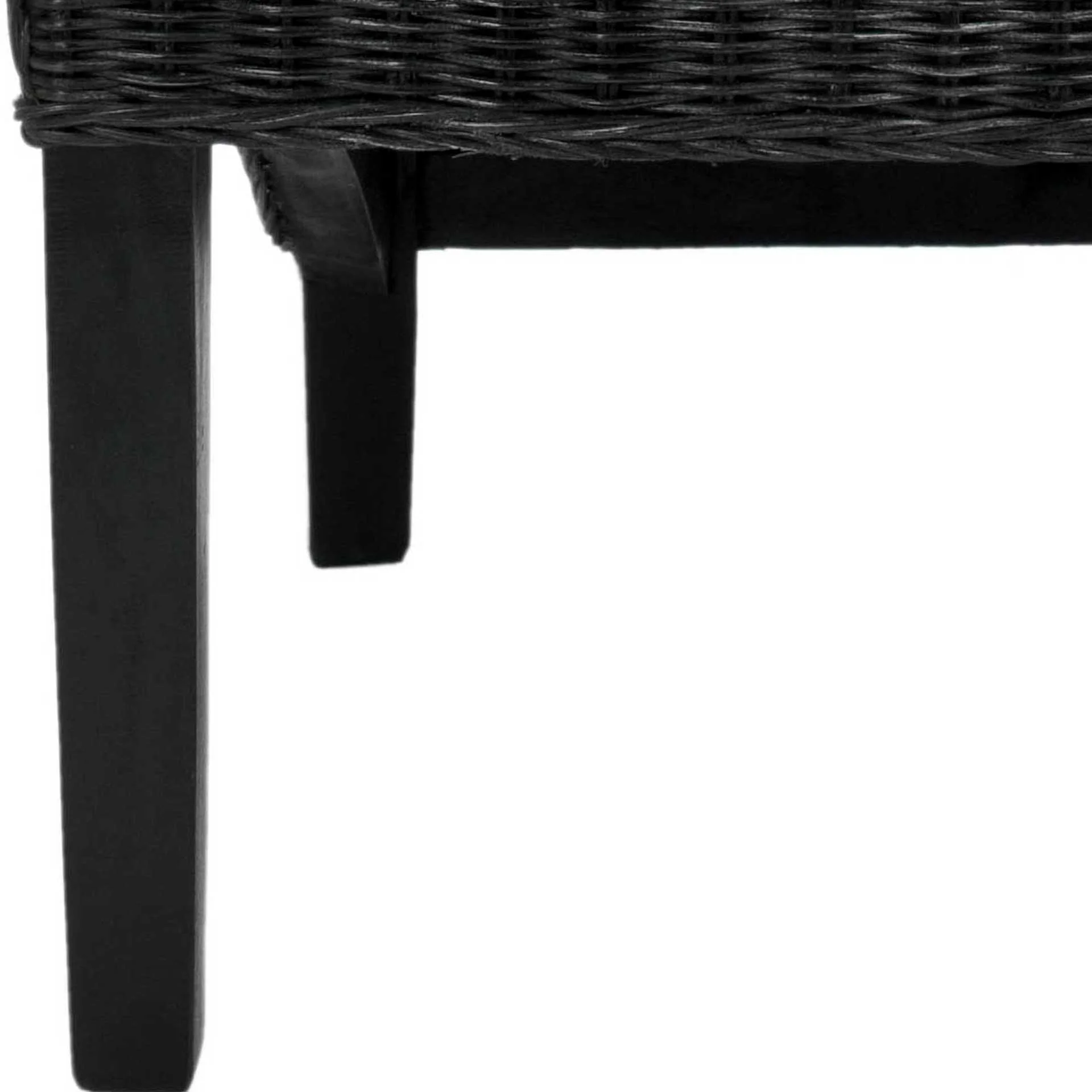 Simple Wicker Side Chair Black (Set of 2) - Image 6