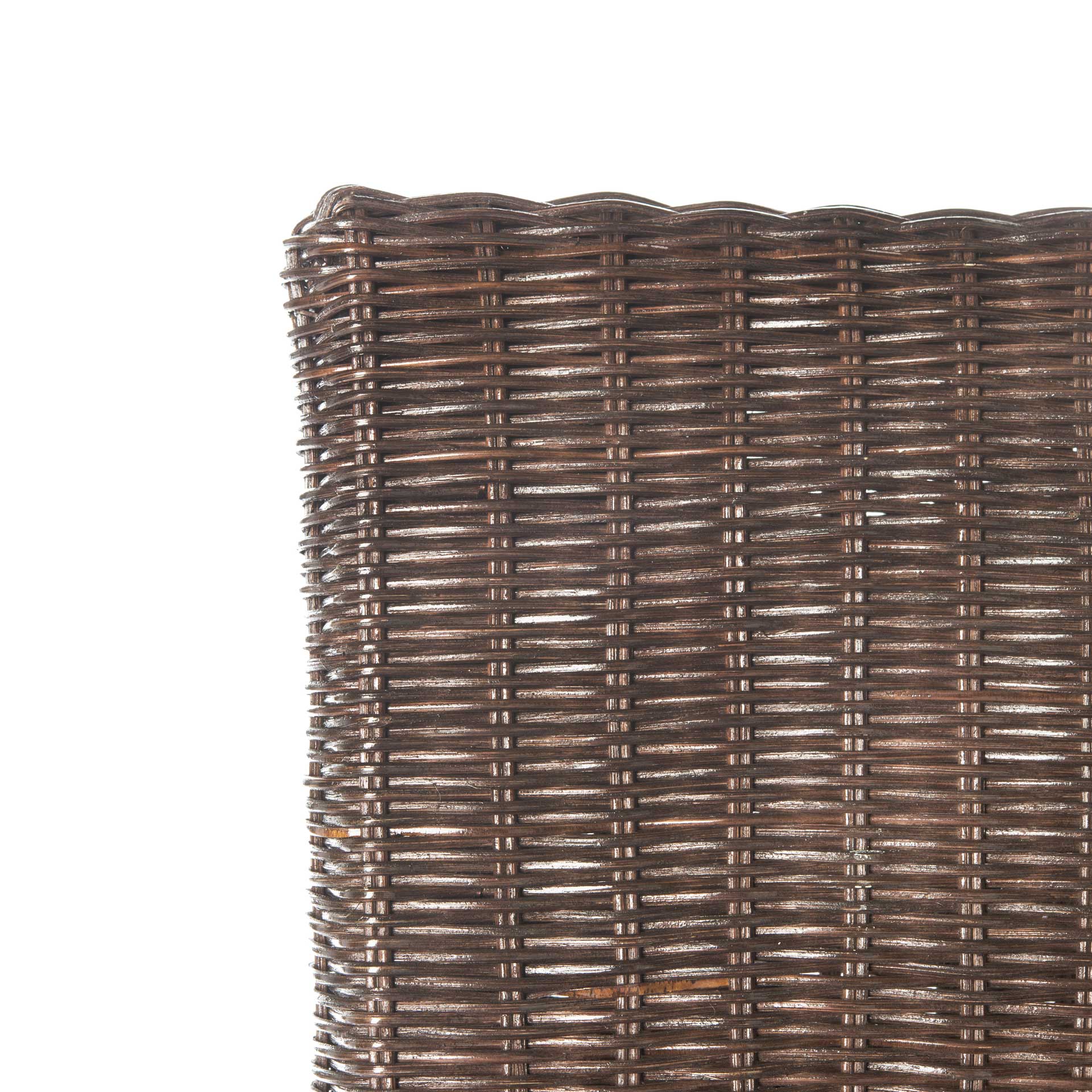 Simple Wicker Side Chair Dark Brown (Set of 2) - Image 7