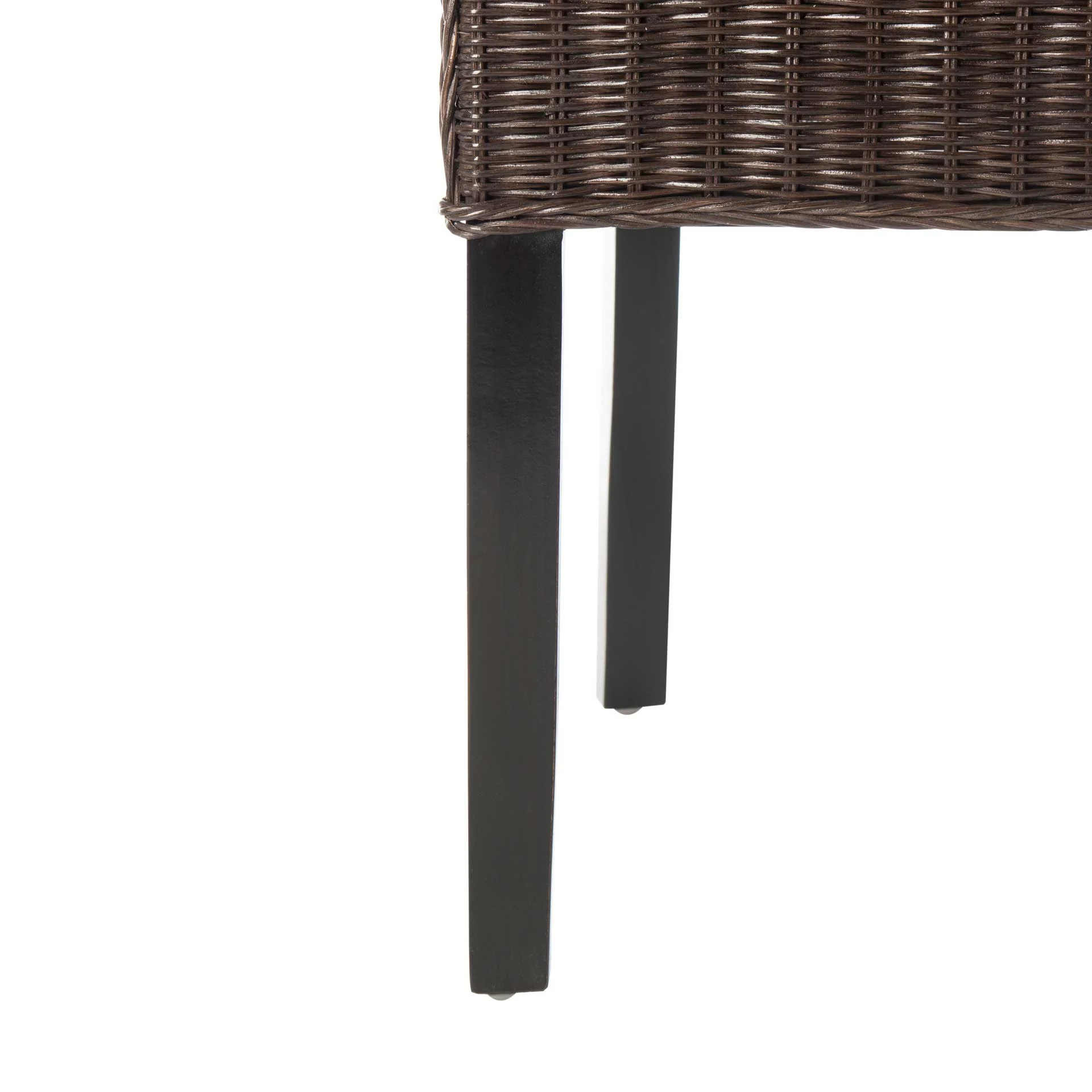 Simple Wicker Side Chair Dark Brown (Set of 2) - Image 8