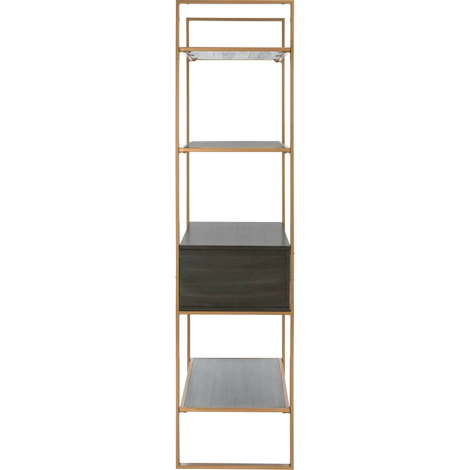 Skadi 4 Tier 1 Drawer Etagere Gold/Gray Oak - Image 3
