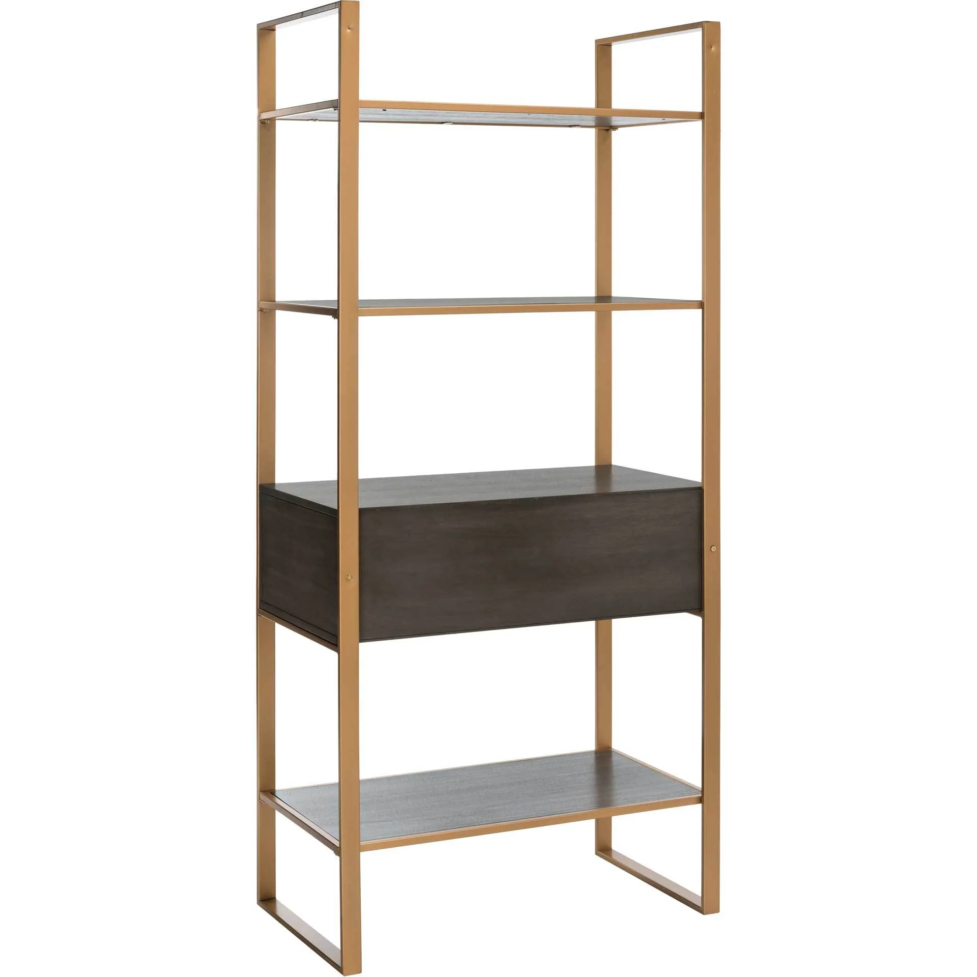 Skadi 4 Tier 1 Drawer Etagere Gold/Gray Oak - Image 6