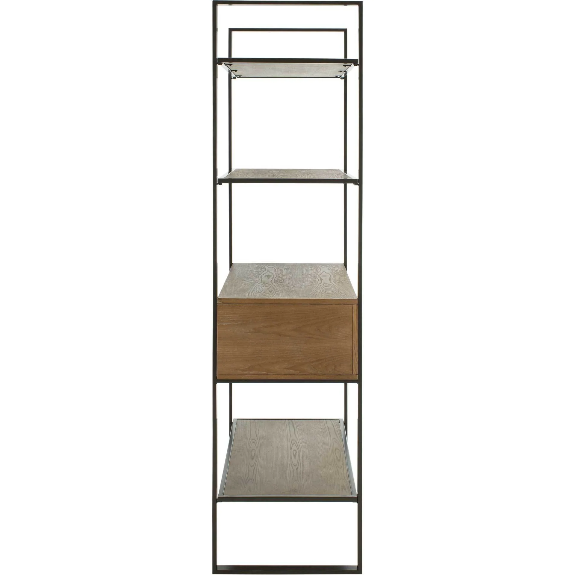Skadi 4 Tier 1 Drawer Etagere Gun Metal/Rustic Oak - Image 3