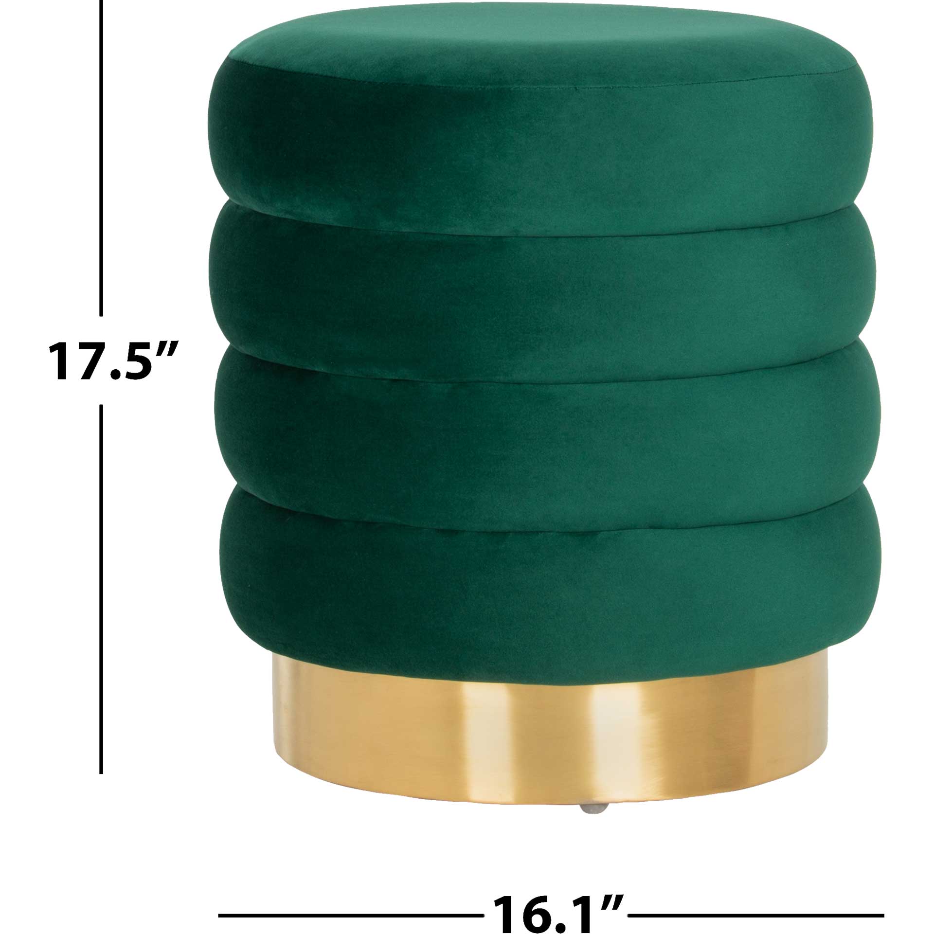 Skeat Gold Base Ottoman Emerald - Image 5