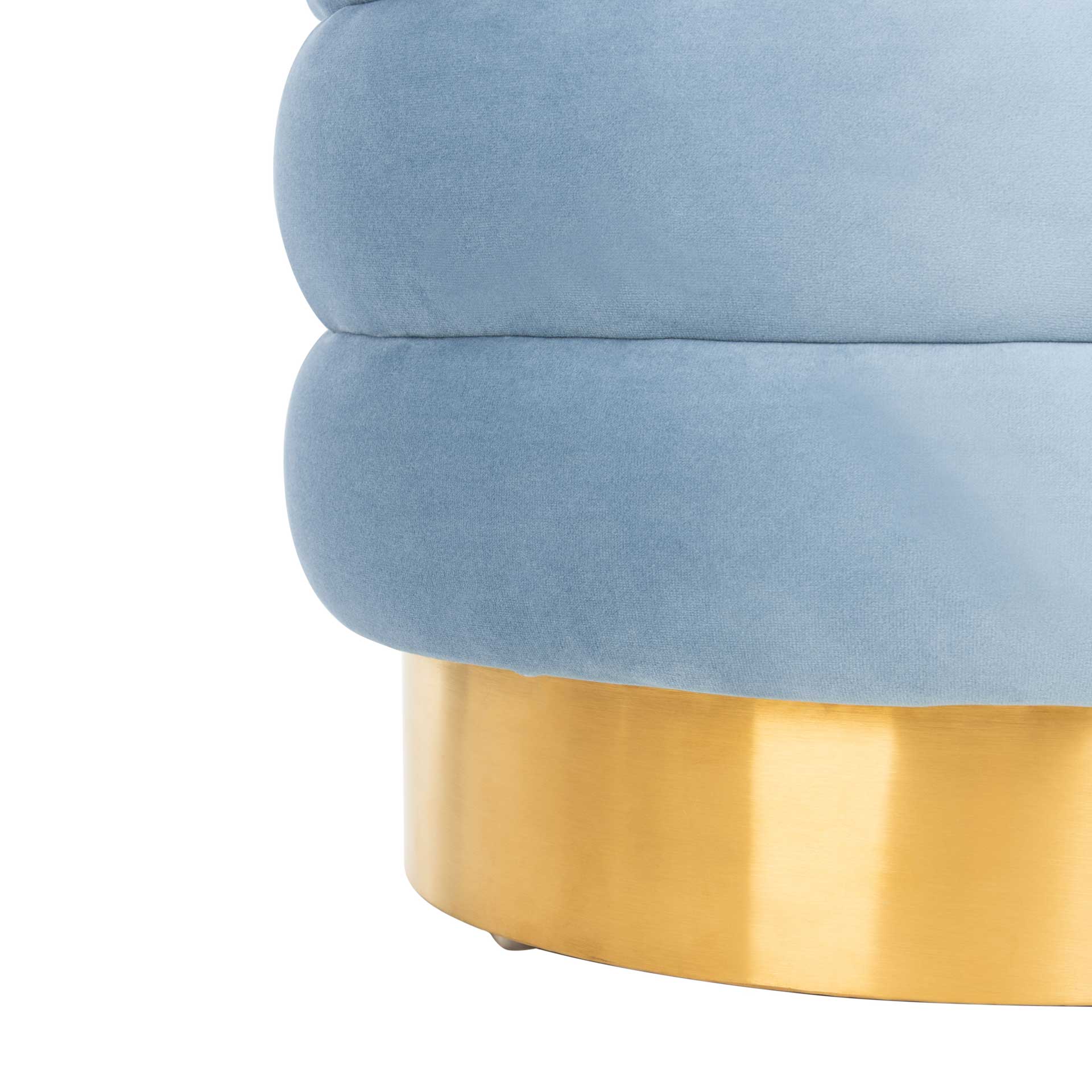 Skeat Gold Base Ottoman Light Blue - Image 4