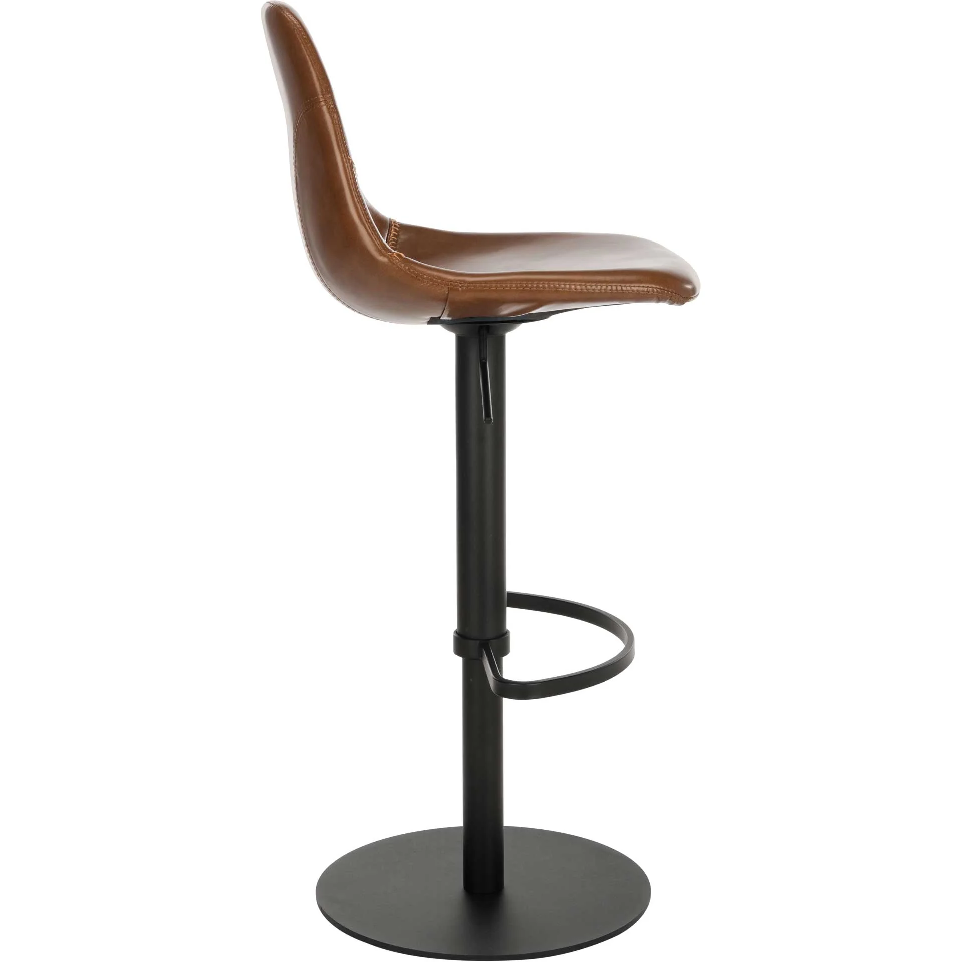 Skye Adjustable Swivel Bar Stool Cognac - Image 3