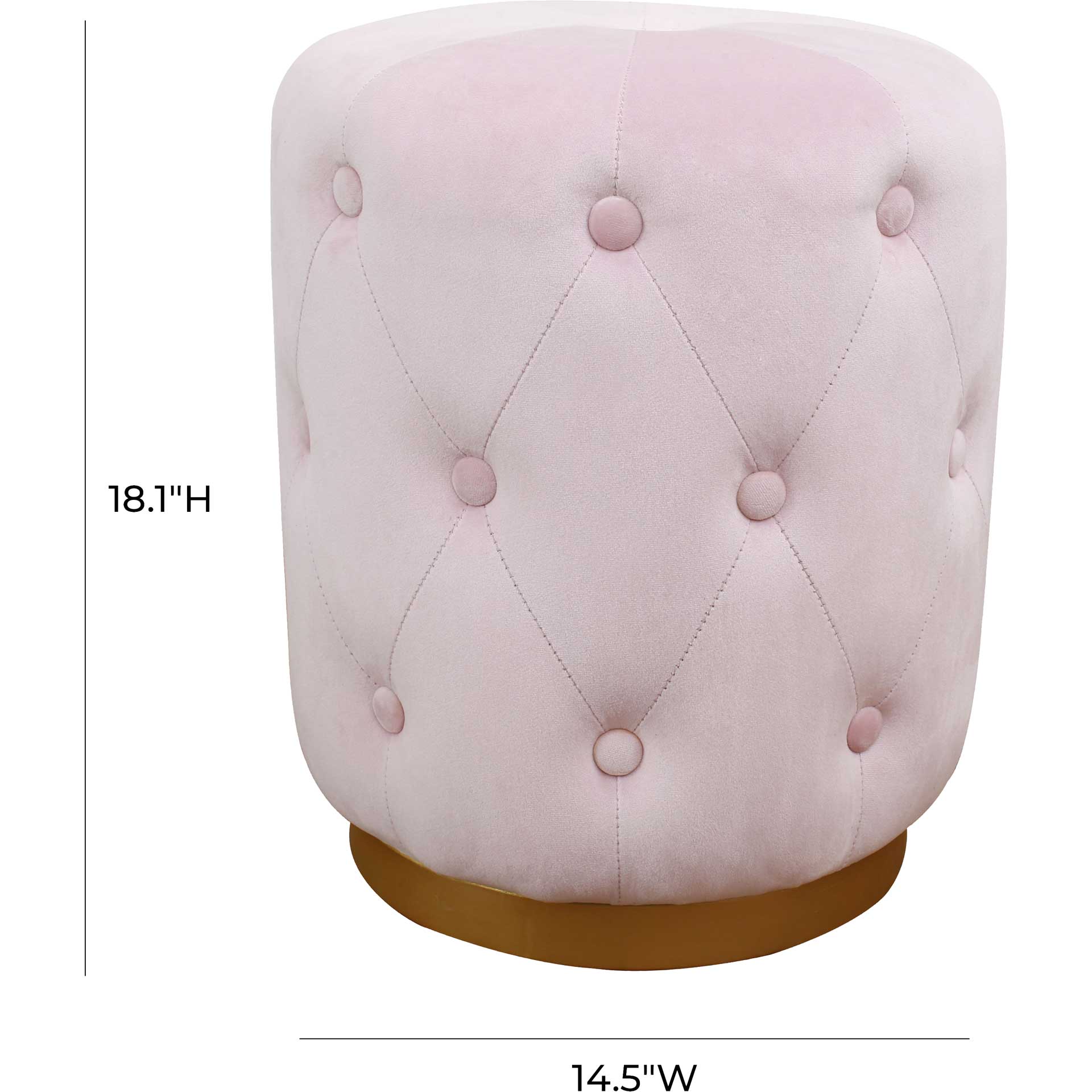 Skye Velvet Ottoman Blush - Image 4