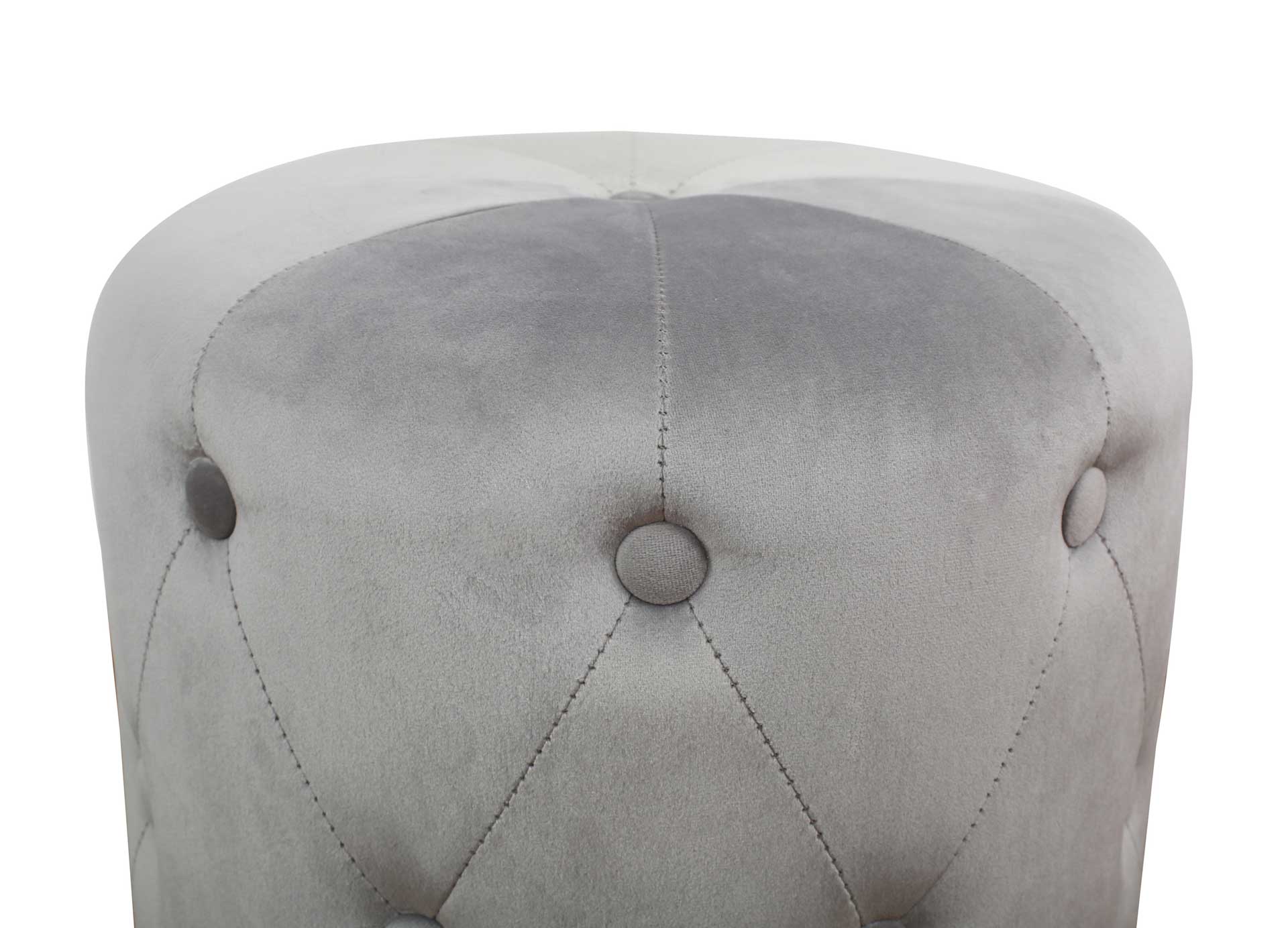 Skye Velvet Ottoman Gray - Image 2