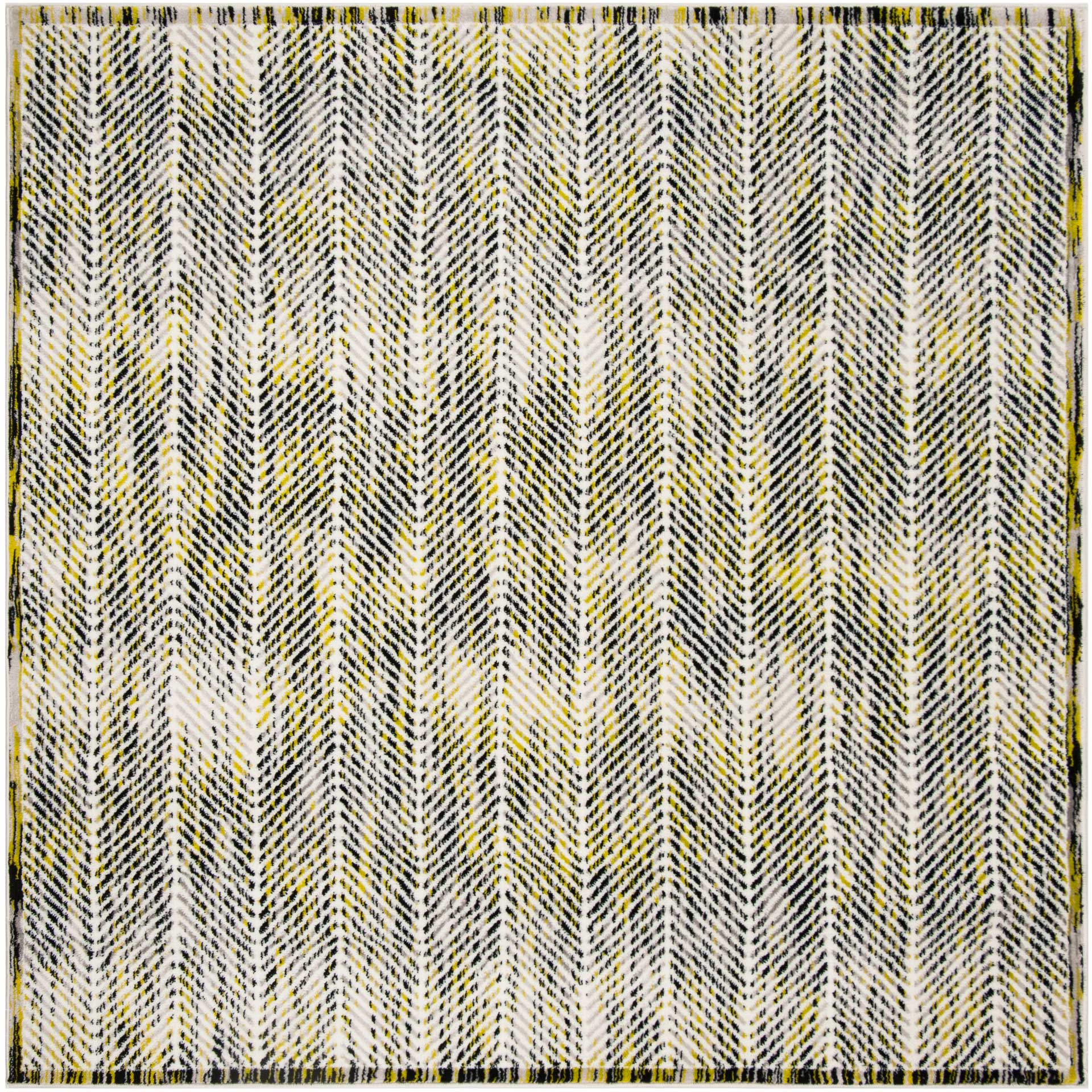 Skyler Chevron Gray/Green Area Rug - Image 2