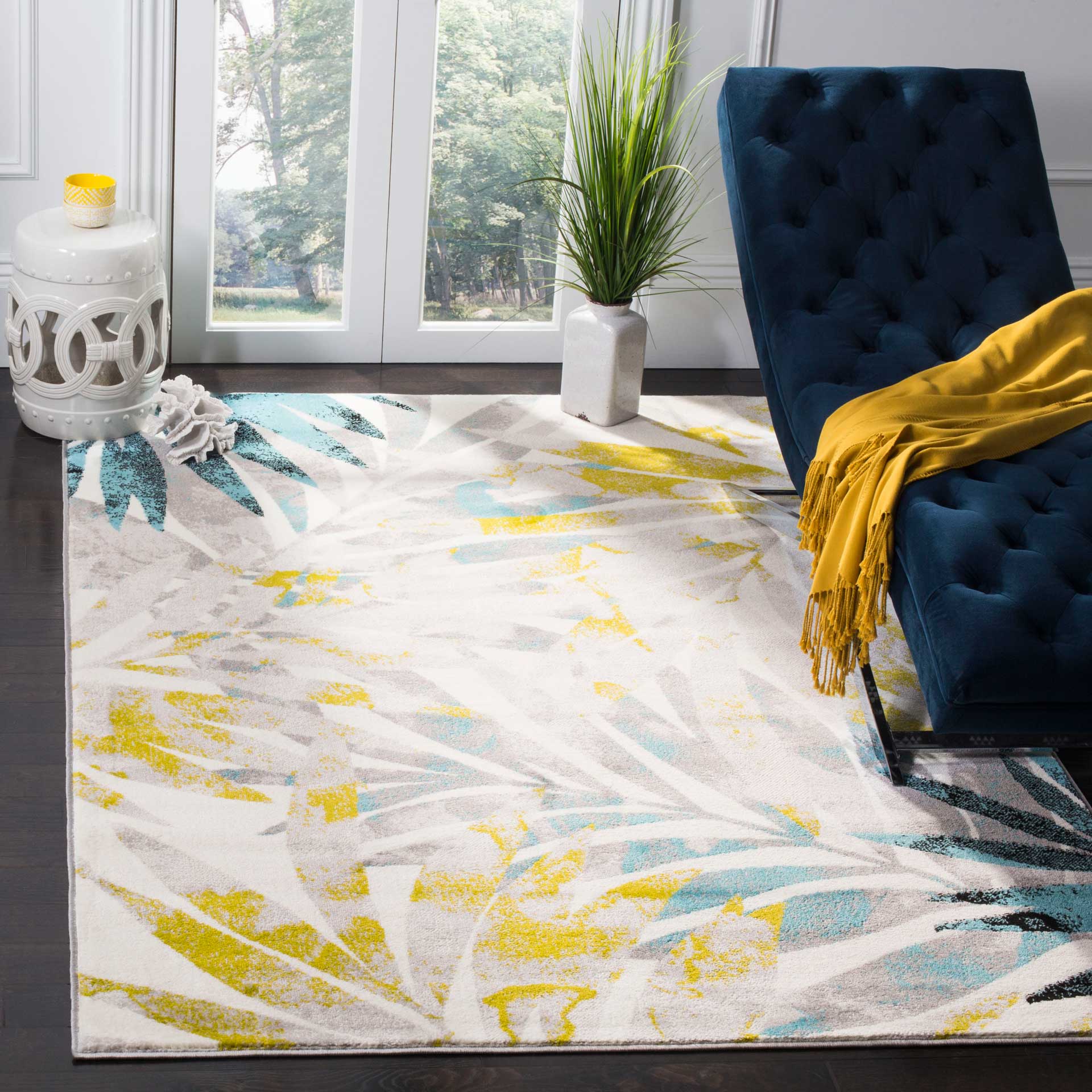 Skyler Gray/Green/Blue Area Rug - Image 4