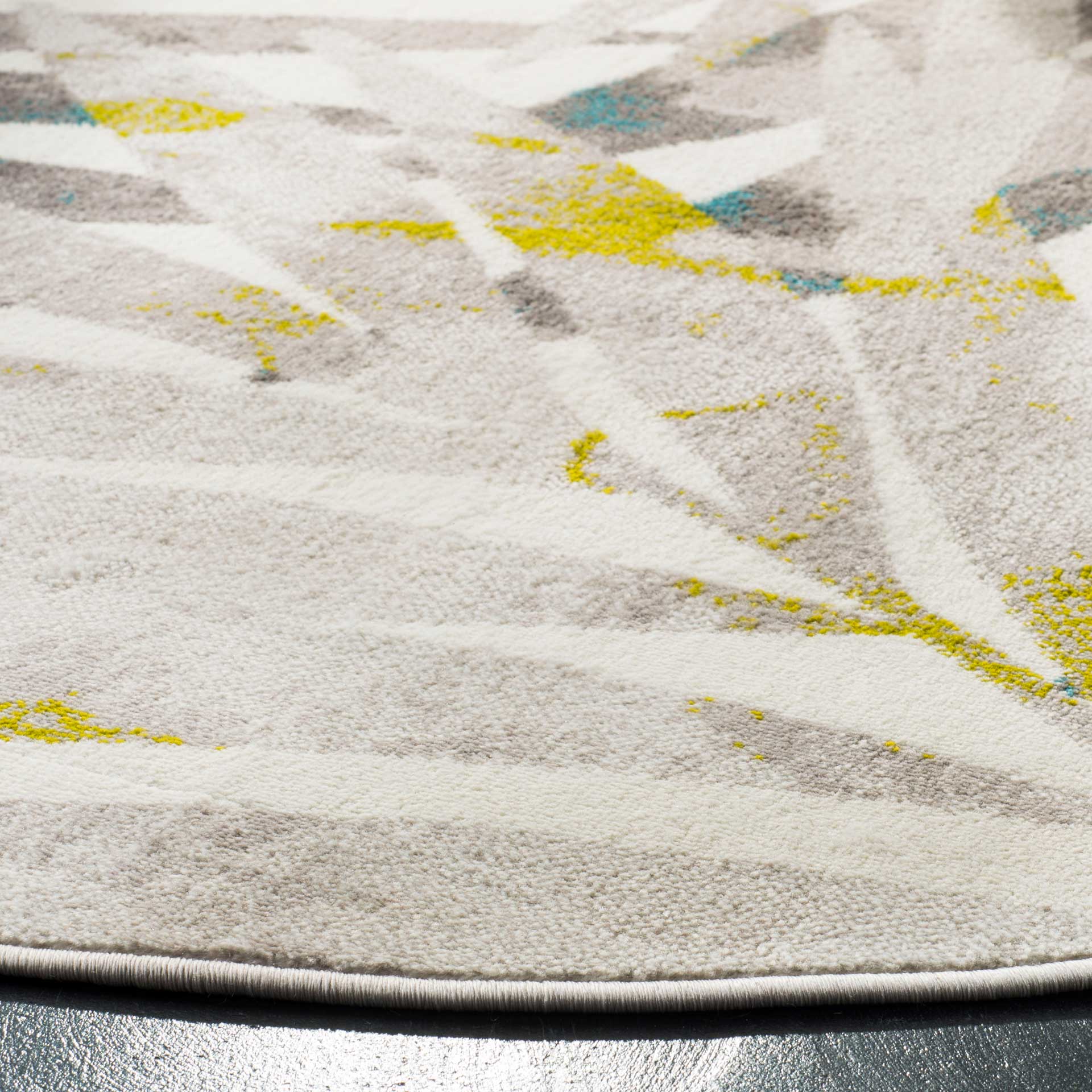 Skyler Gray/Green/Blue Round Rug - Image 2