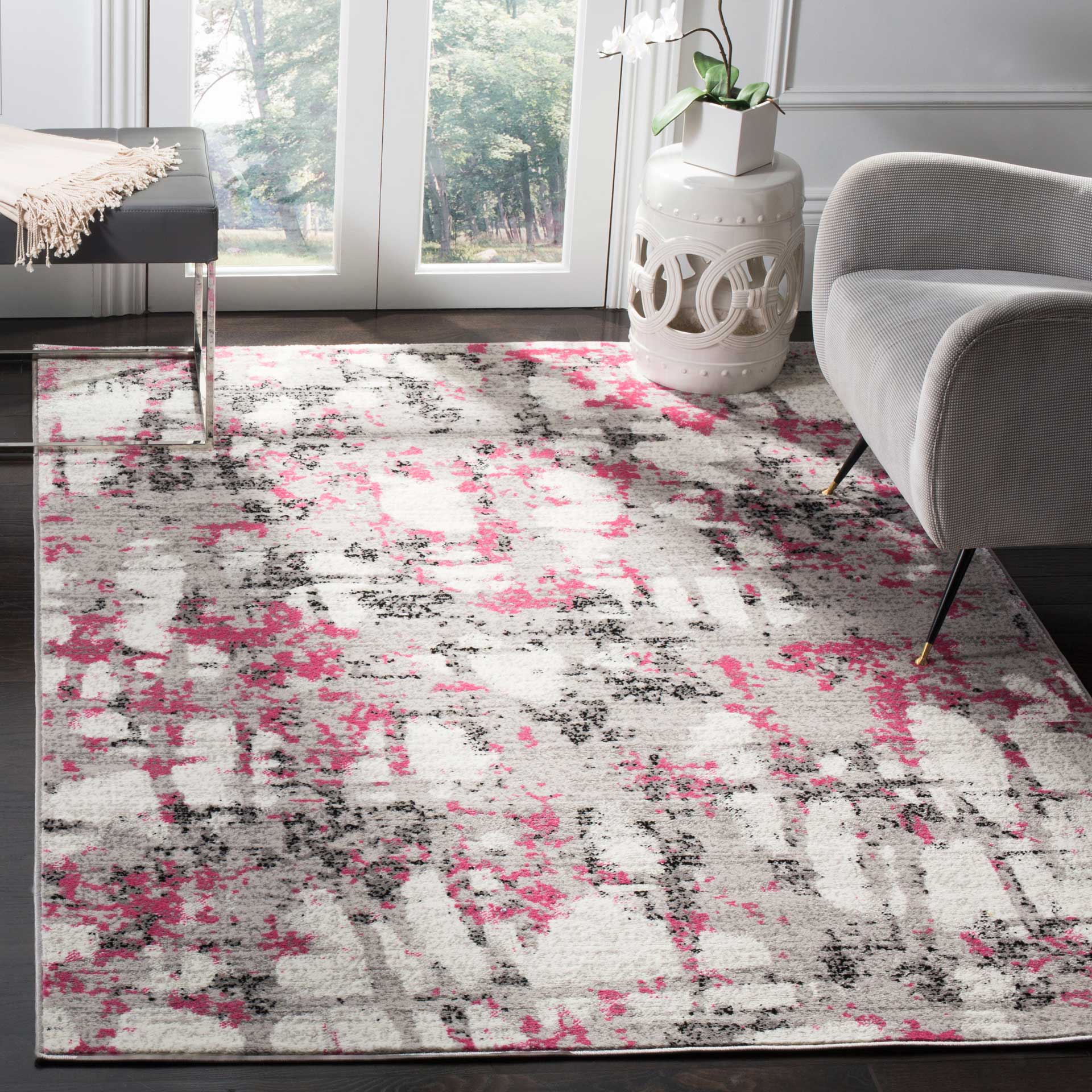 Skyler Gray/Pink Area Rug - Image 4