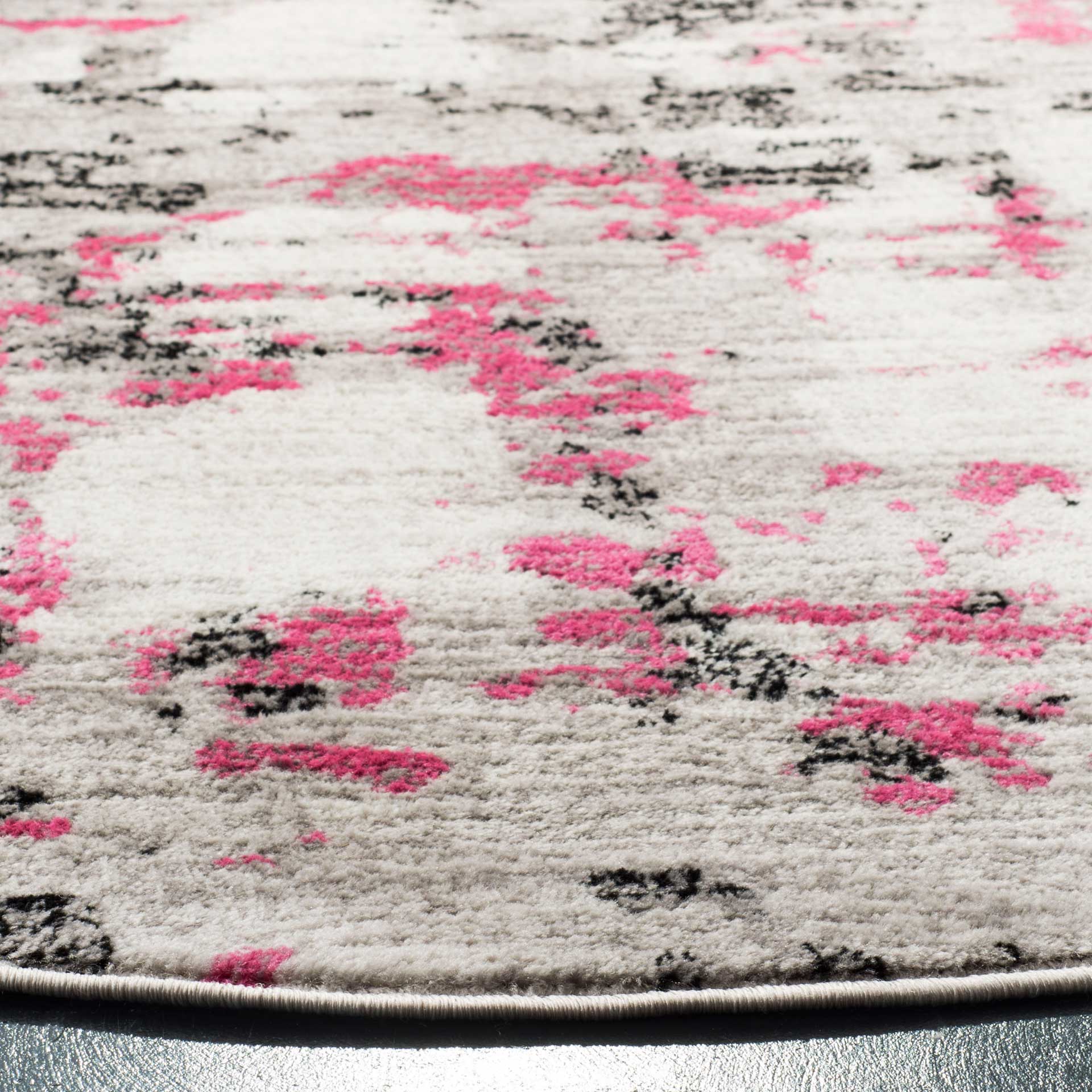 Skyler Gray/Pink Round Rug - Image 2