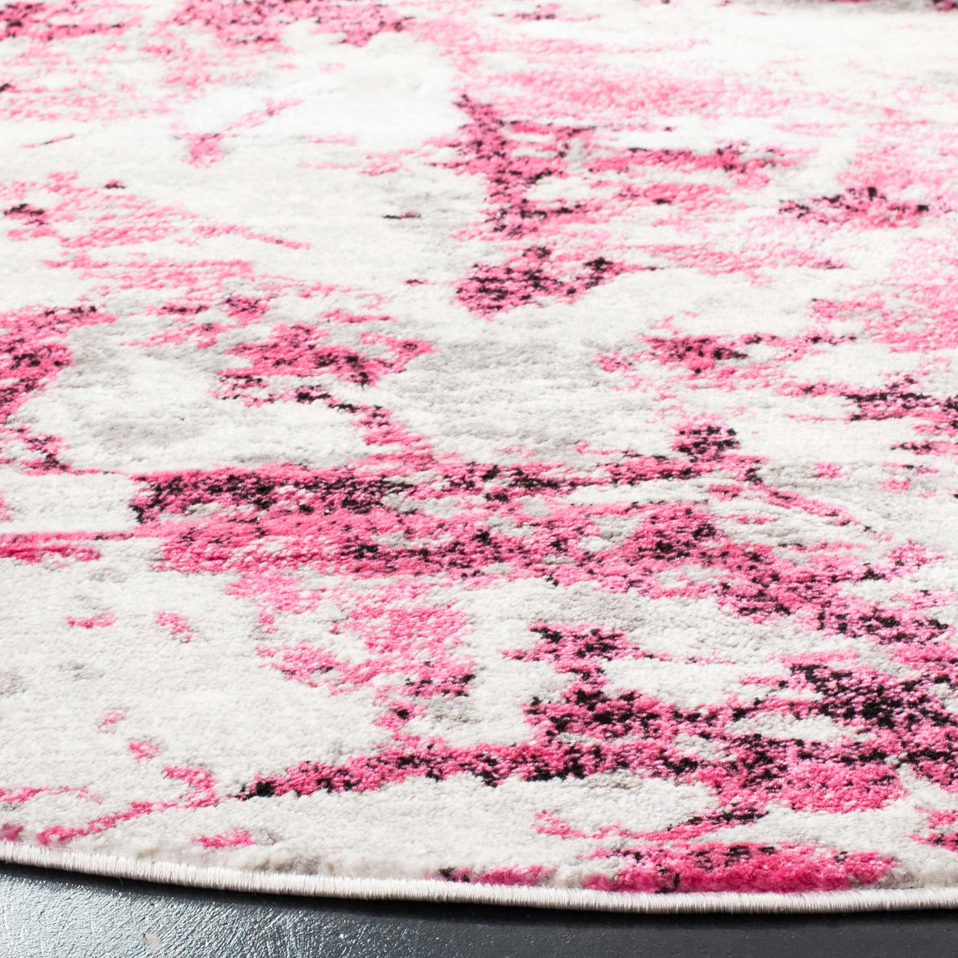 Skyler Pink/Ivory Round Rug - Image 2