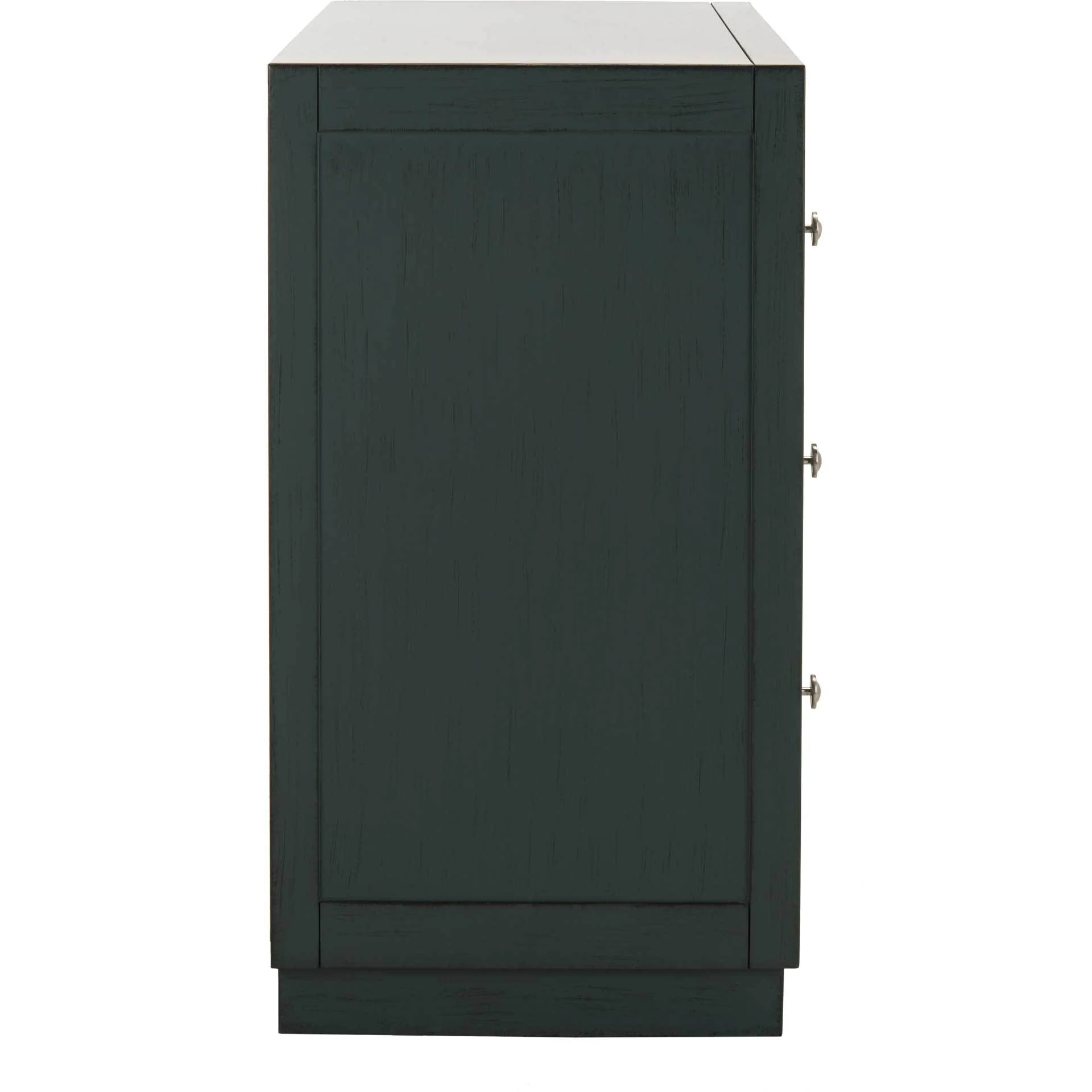 Slade 3 Drawer Chest Steel Teal/Nickel/Mirror - Image 2