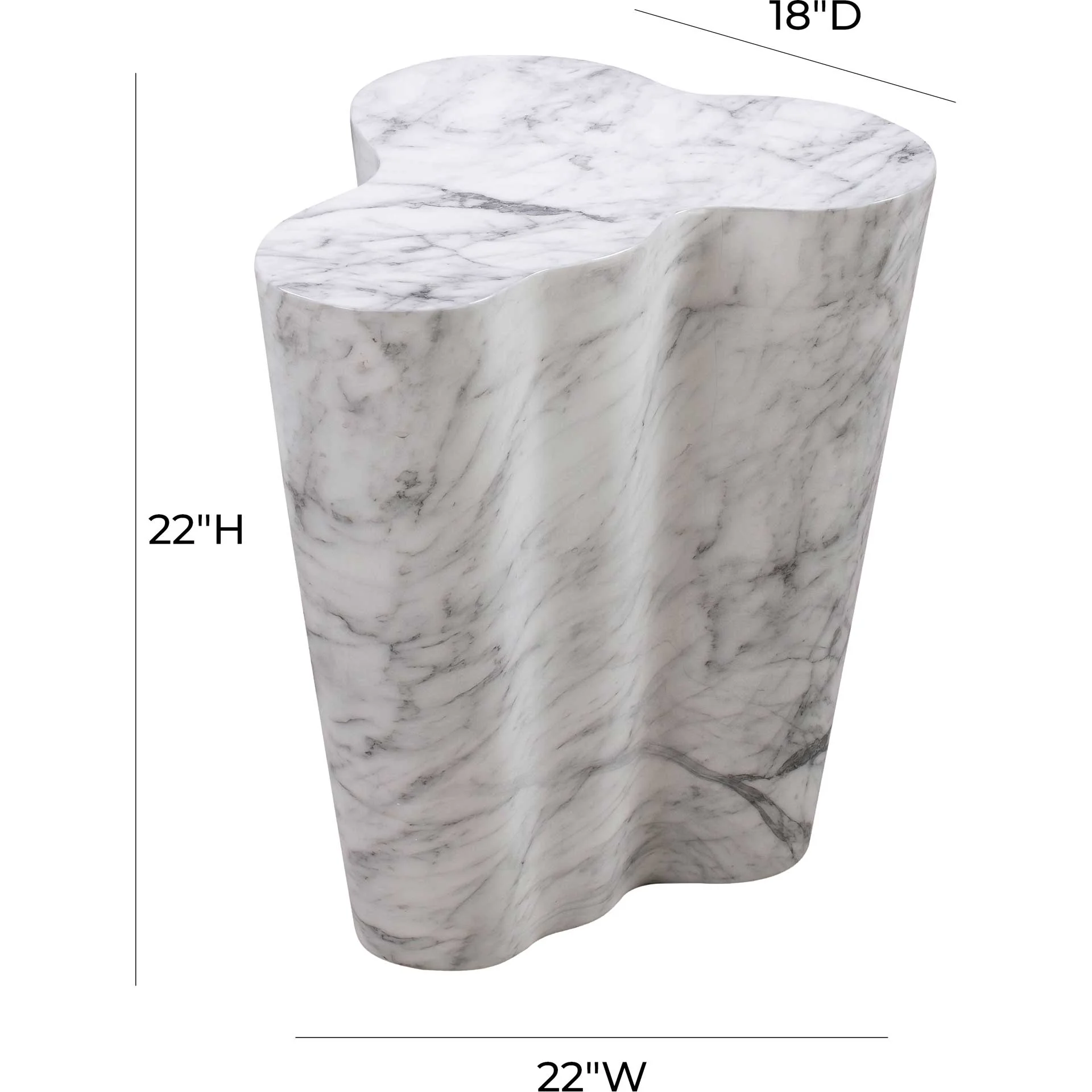 Slater Marble Side Table White - Image 6