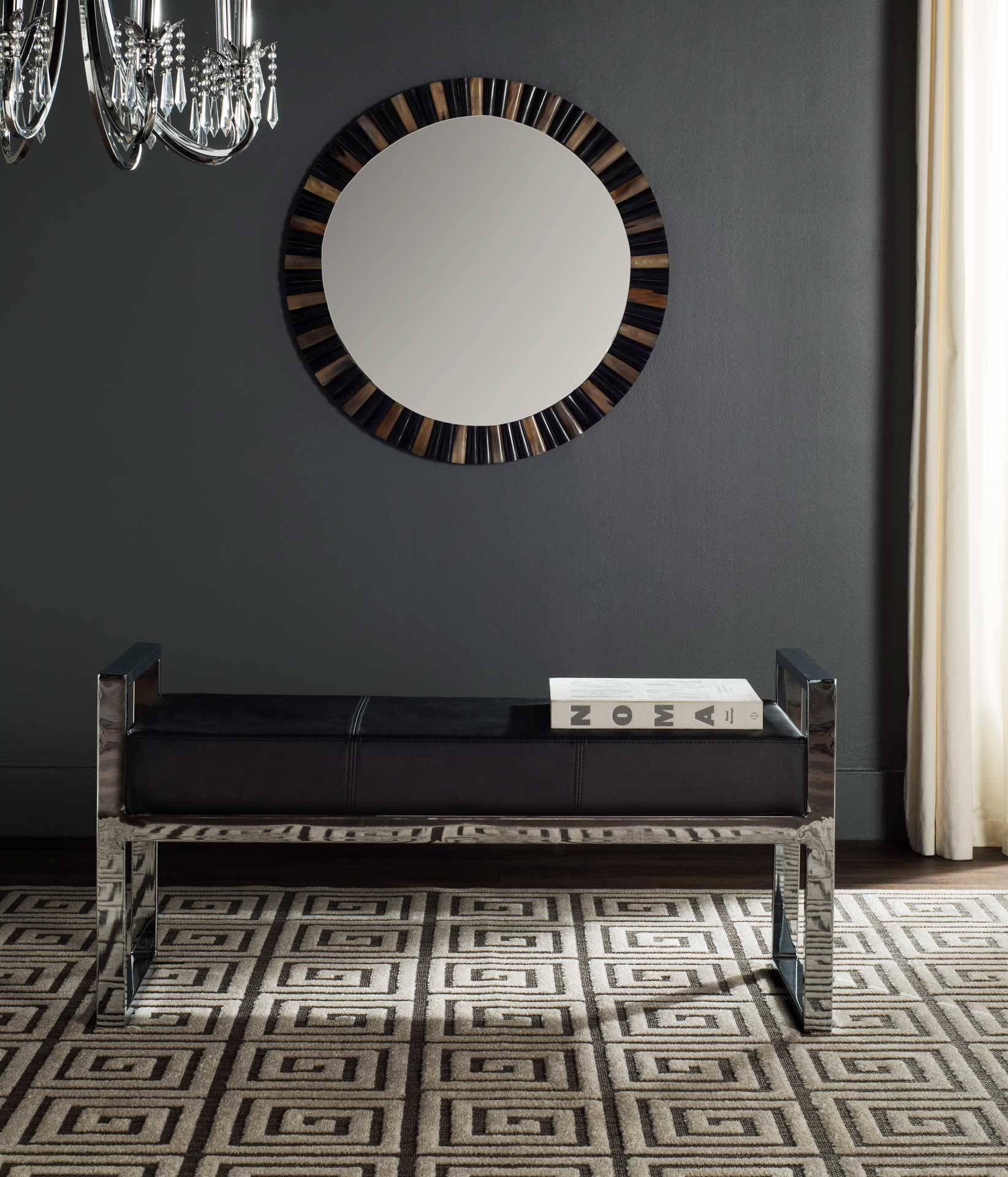Sloan Bench Black/Chrome - Image 3