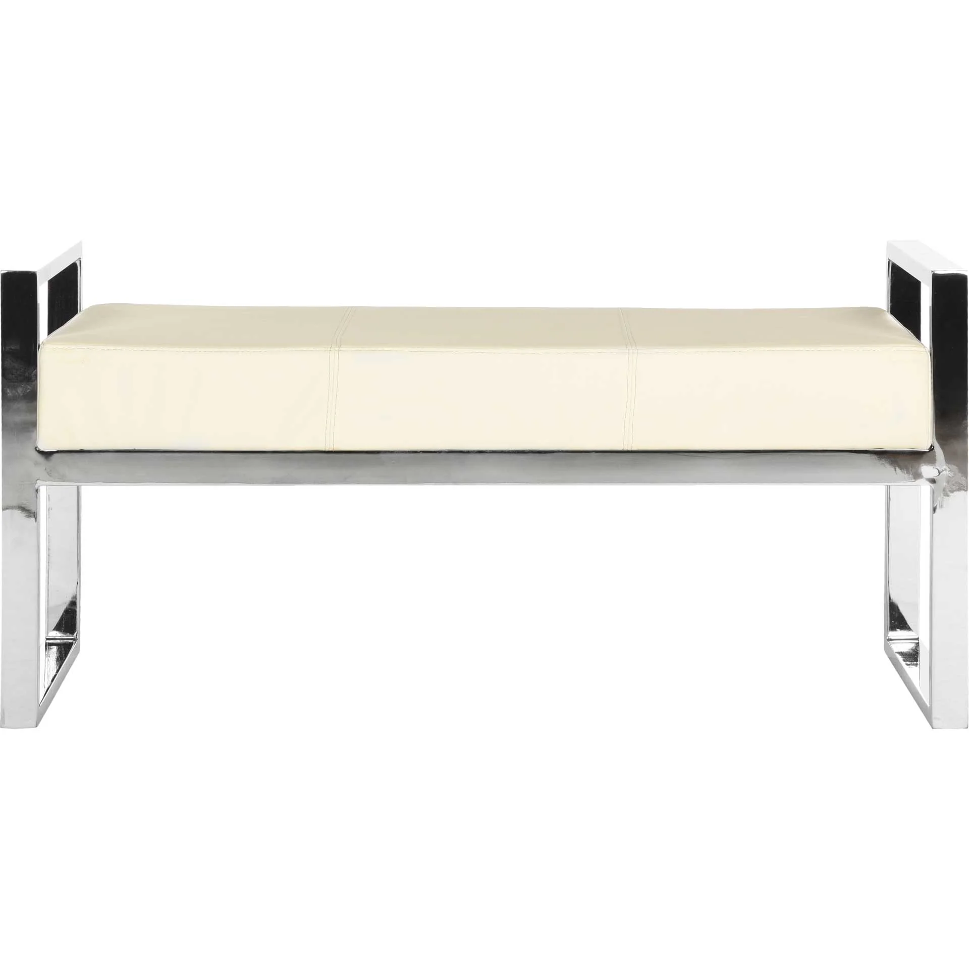 Sloan Bench Creme/Chrome - Image 2