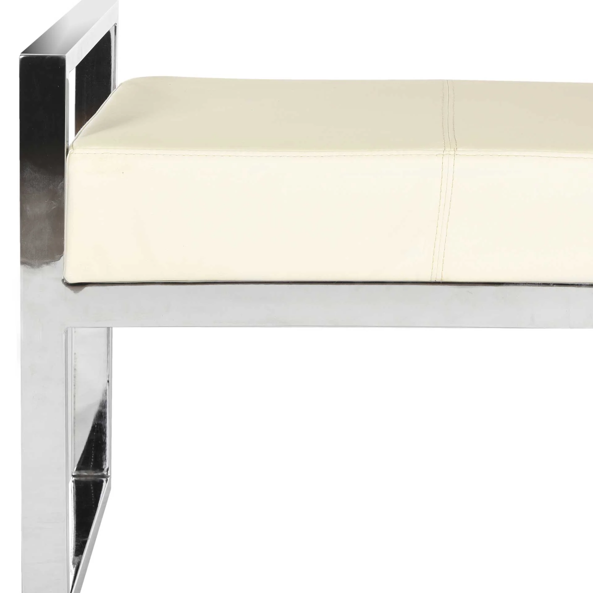 Sloan Bench Creme/Chrome - Image 3