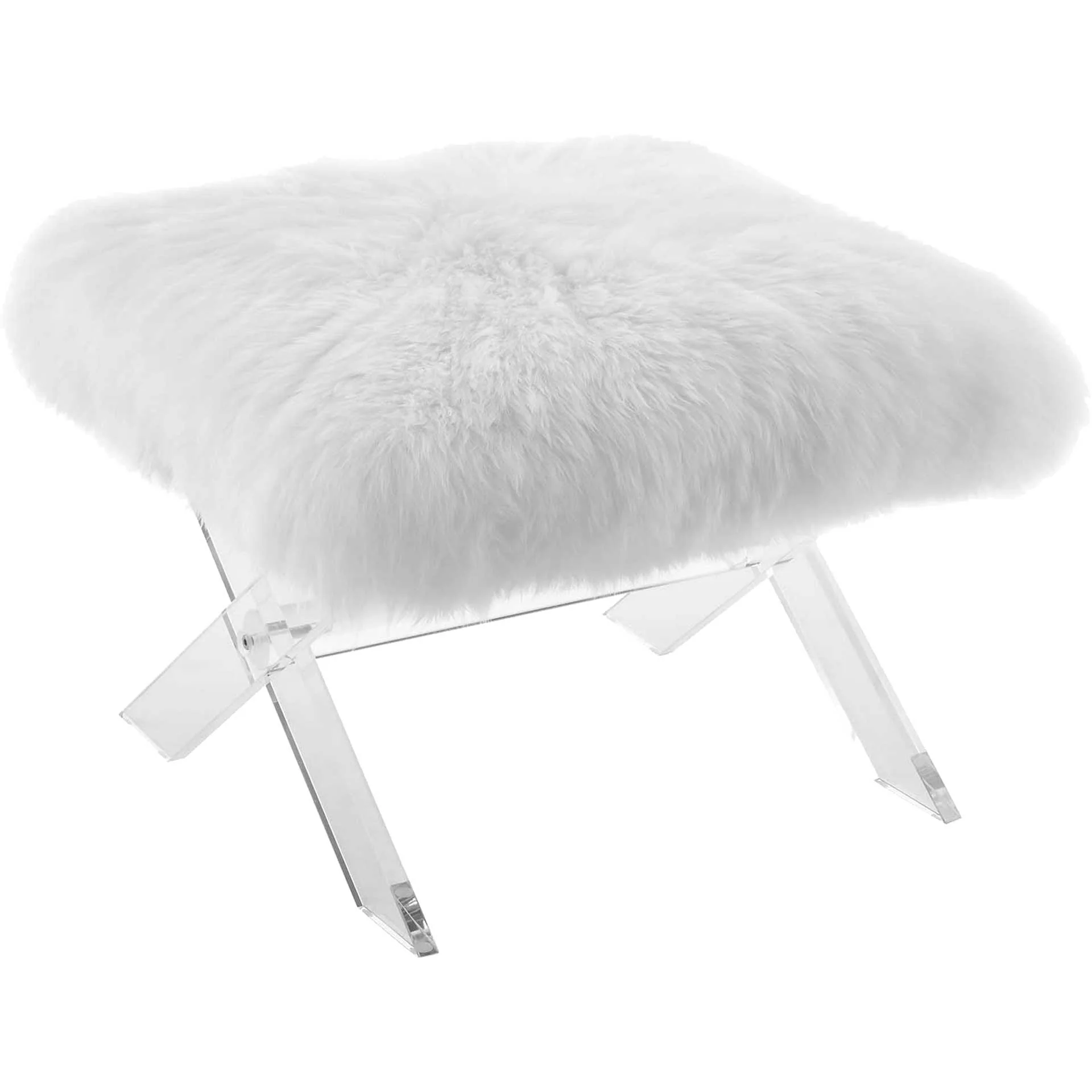 Sloan Sheepskin Bench Clear White - Image 3