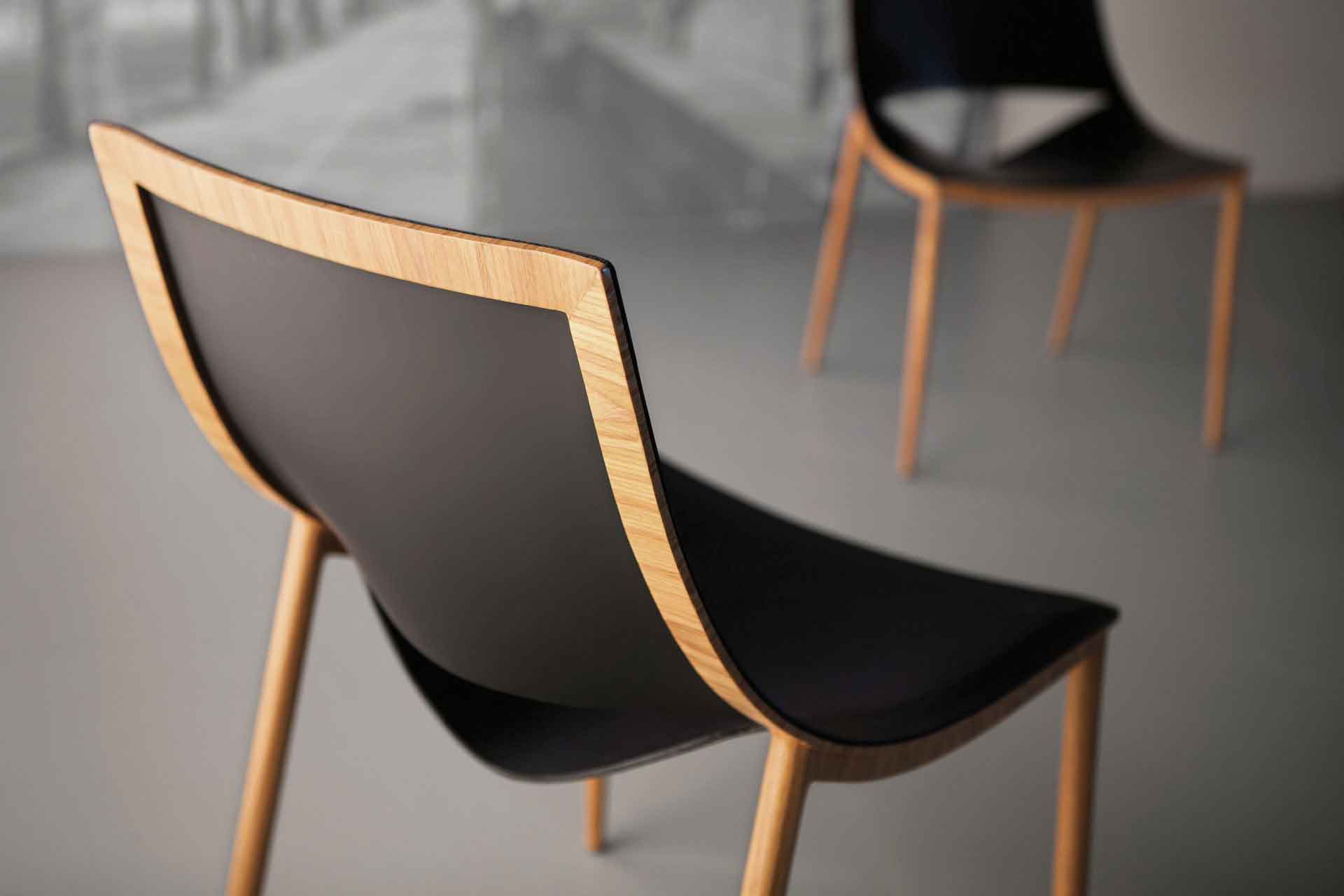 Sloane Dining Chair Black/Teak - Image 3