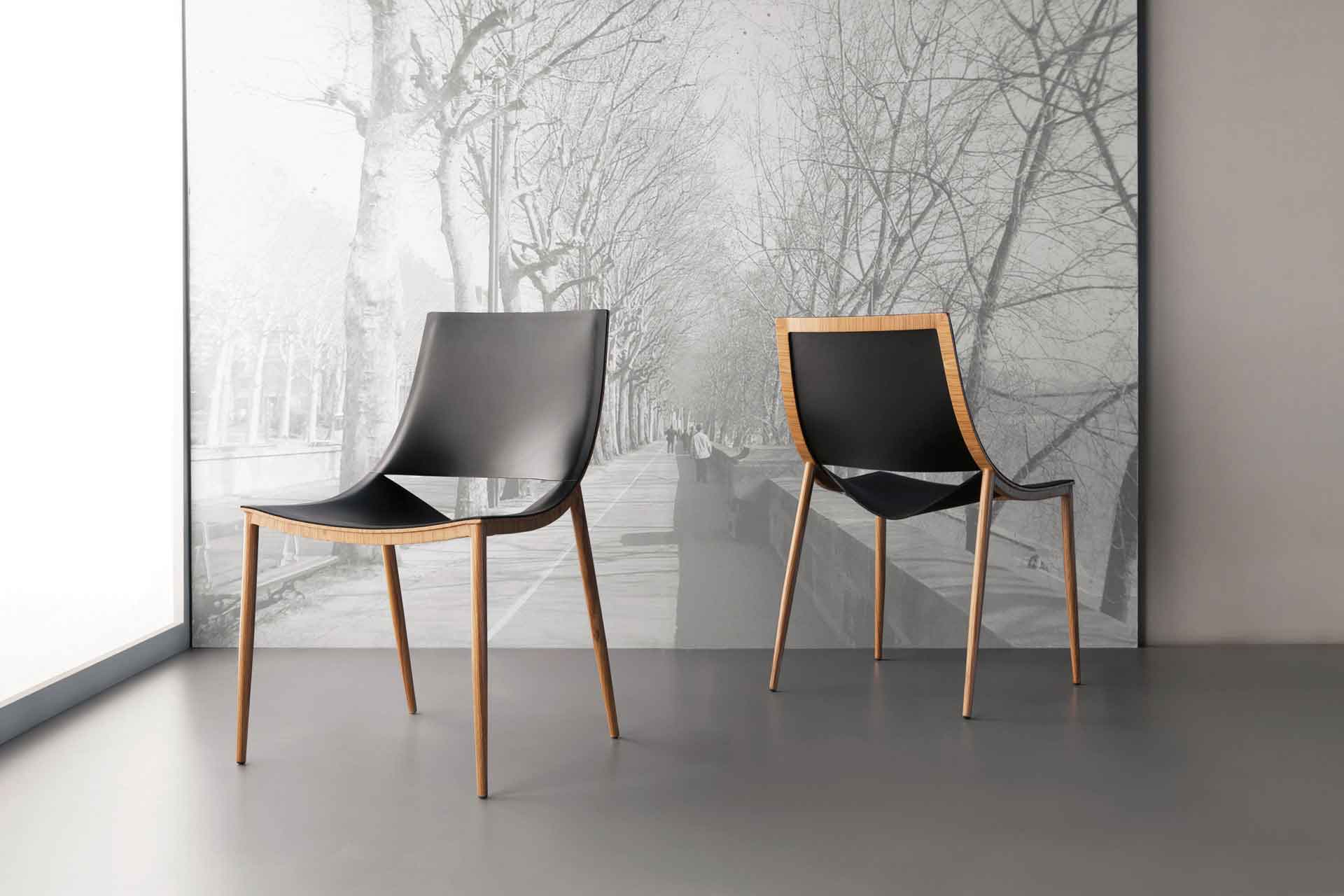 Sloane Dining Chair Black/Teak - Image 5