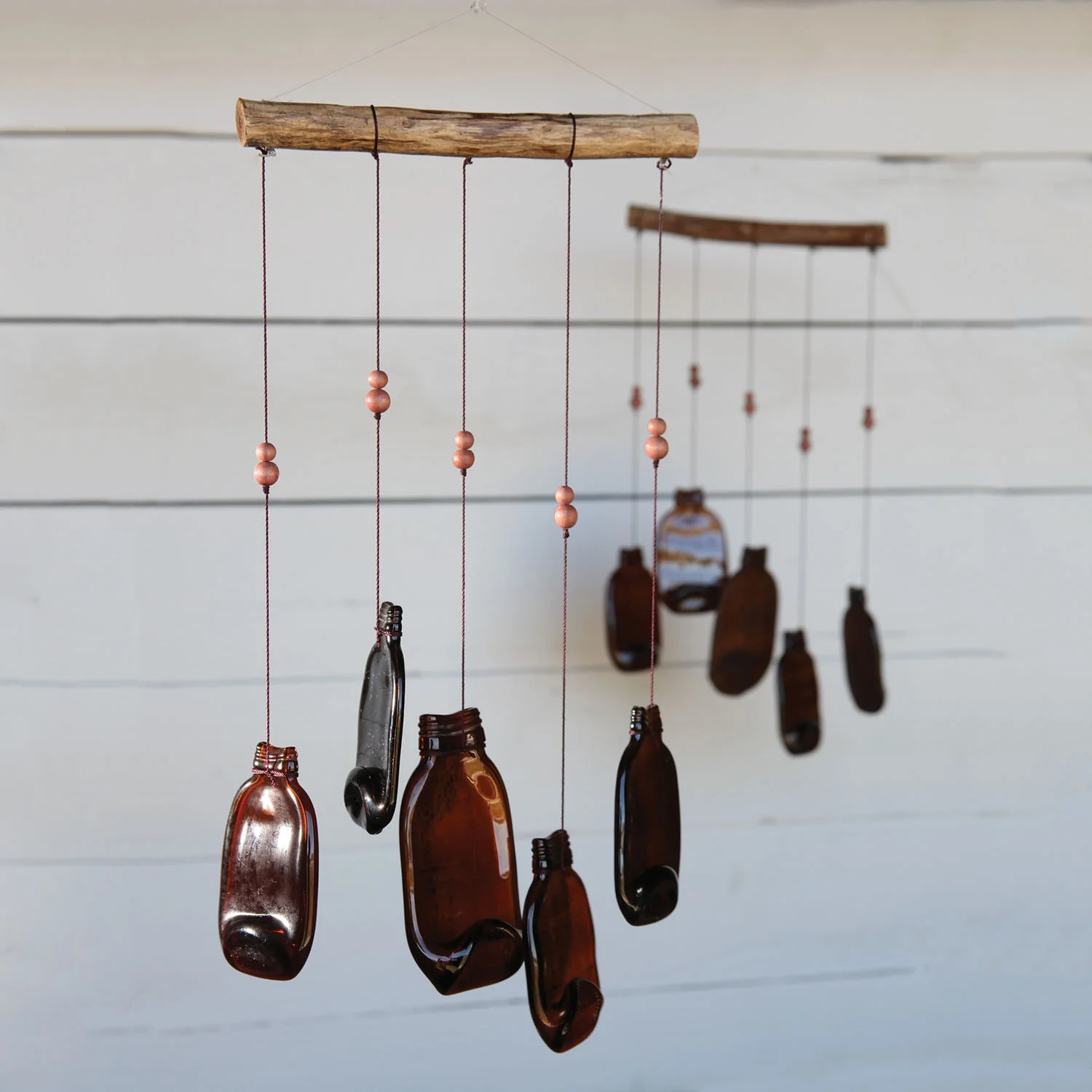 Slumped Glass Bottle Wind Chime - Image 2