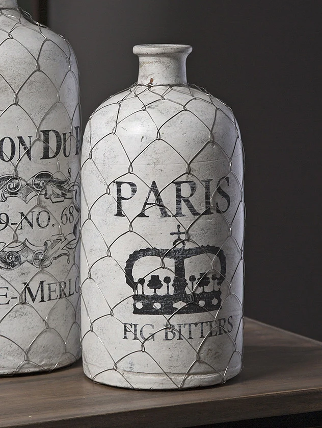 Small French Wire Cage Bottle - Image 2