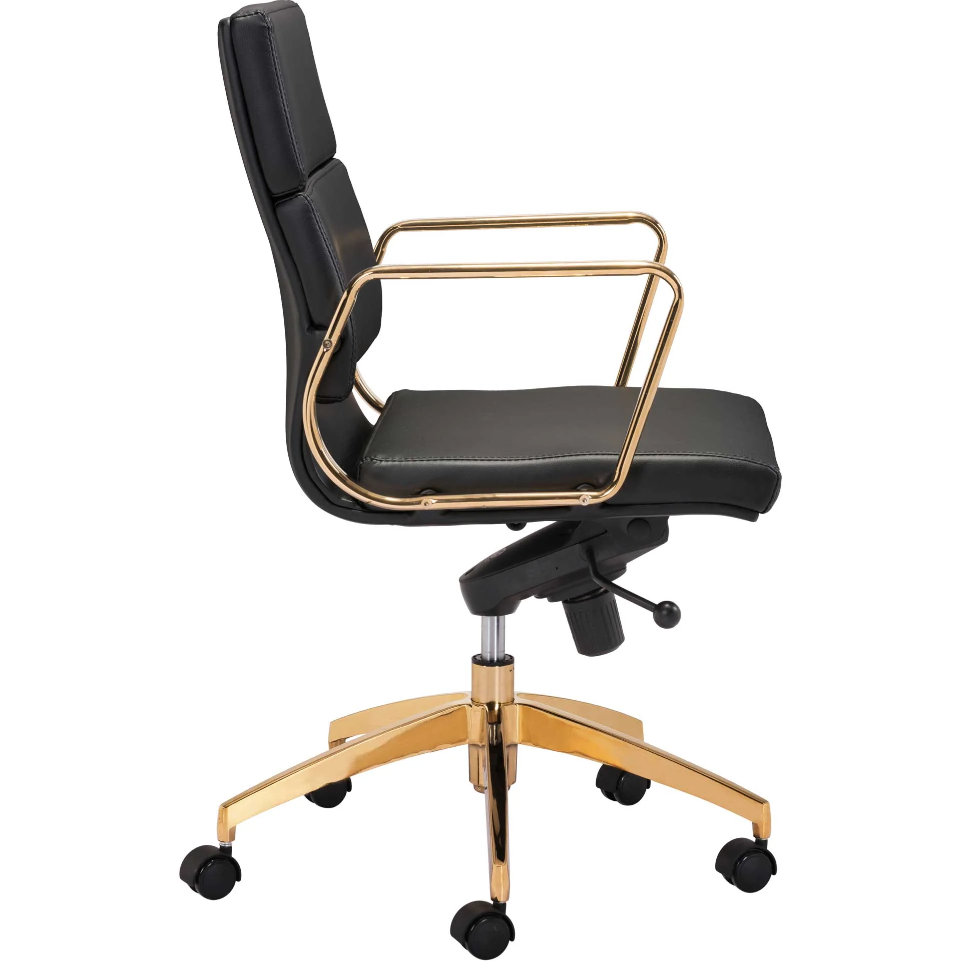 Smart Low Back Office Chair Black/Gold - Image 2