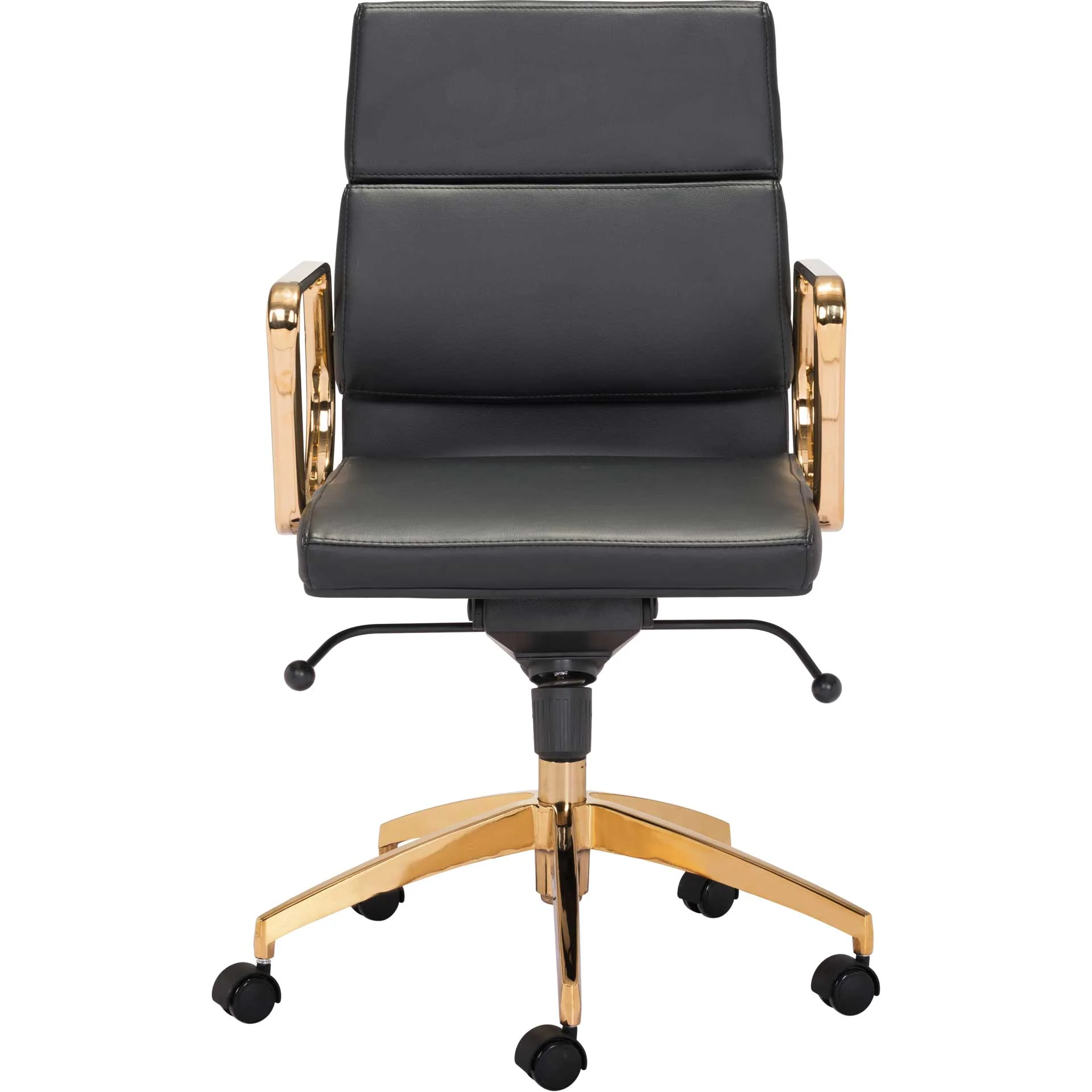 Smart Low Back Office Chair Black/Gold - Image 3