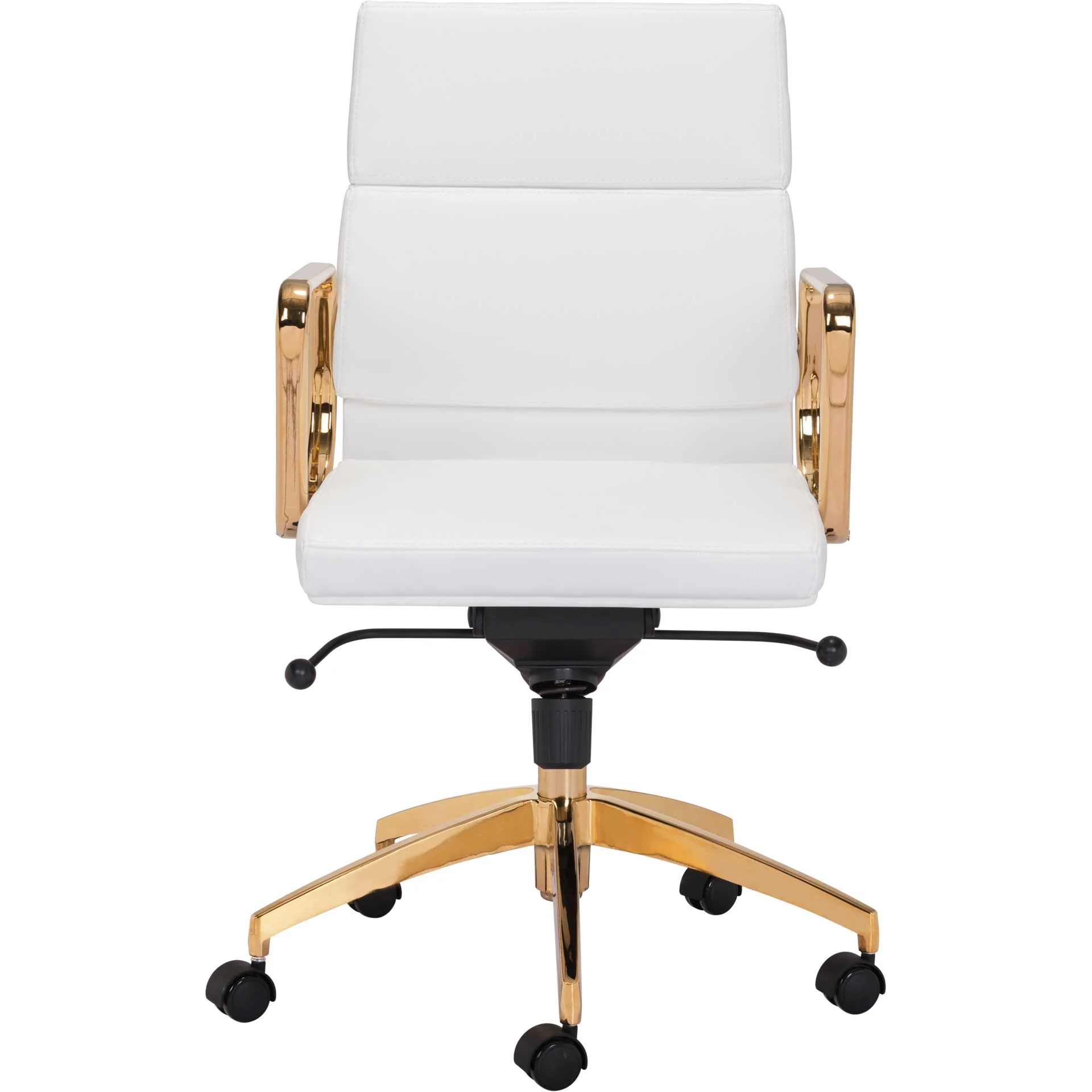 Smart Low Back Office Chair White/Gold - Image 3
