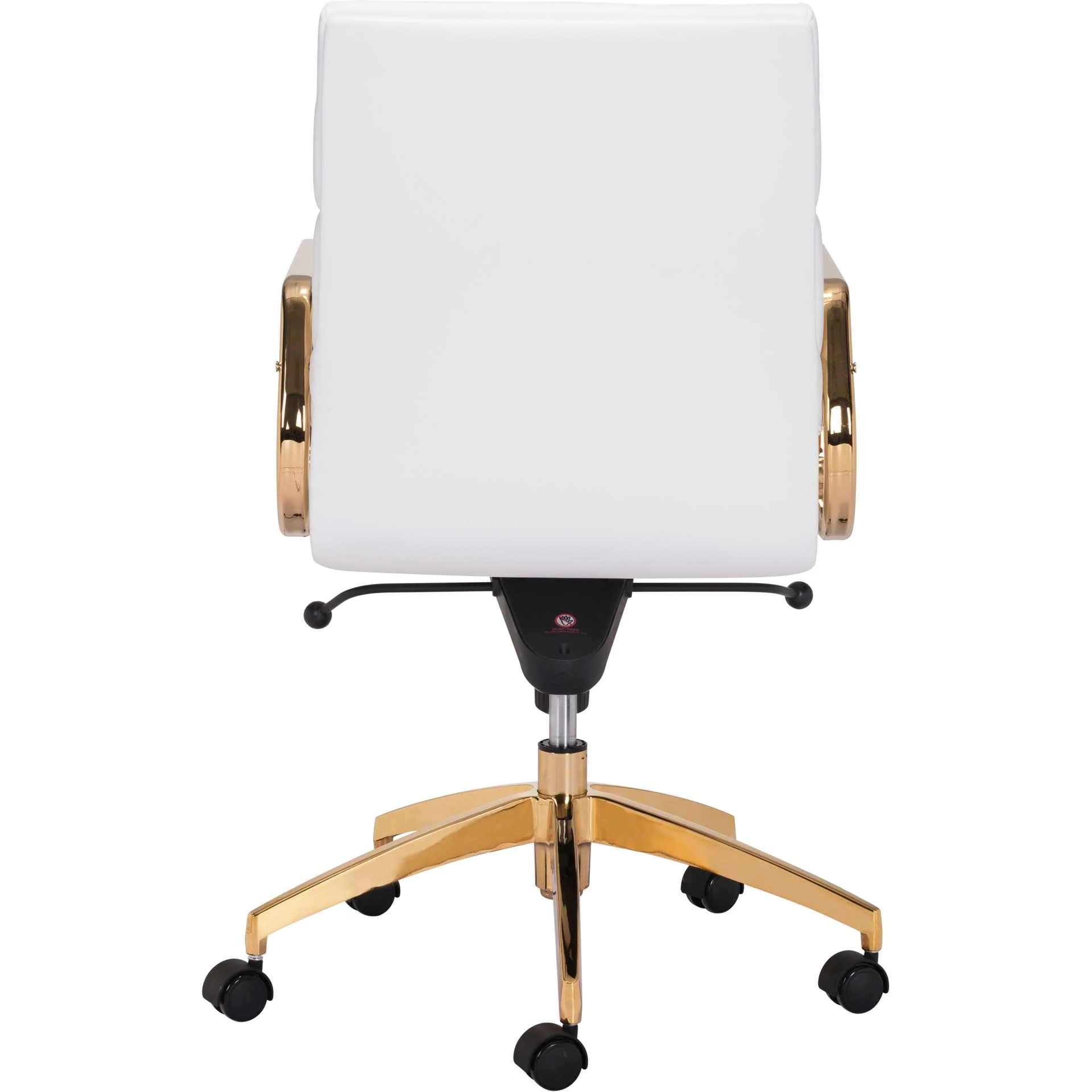 Smart Low Back Office Chair White/Gold - Image 4
