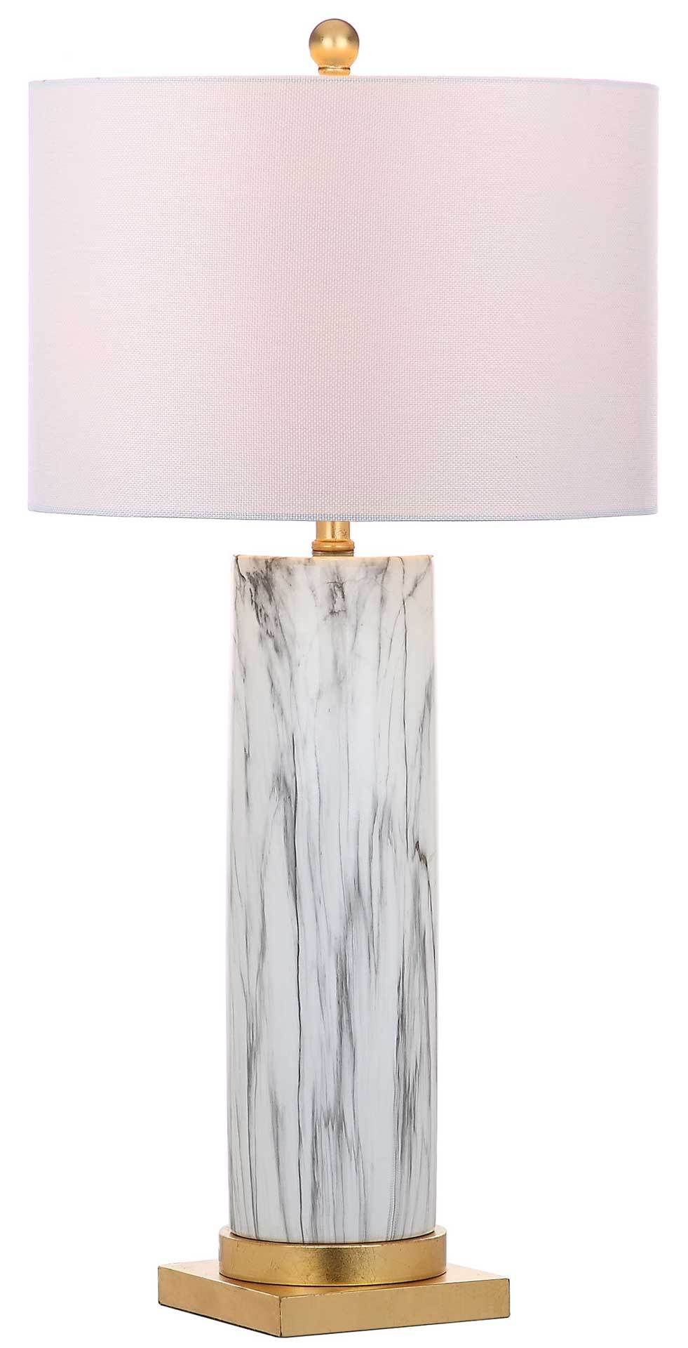 Sofia Faux Marble Table Lamp Black/White (Set of 2) - Image 2