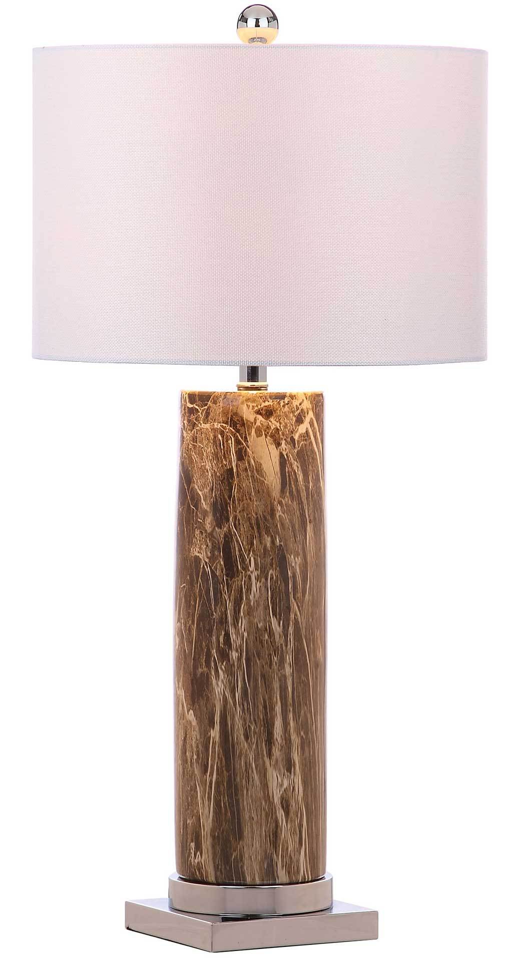 Sofia Faux Marble Table Lamp Brown (Set of 2) - Image 2