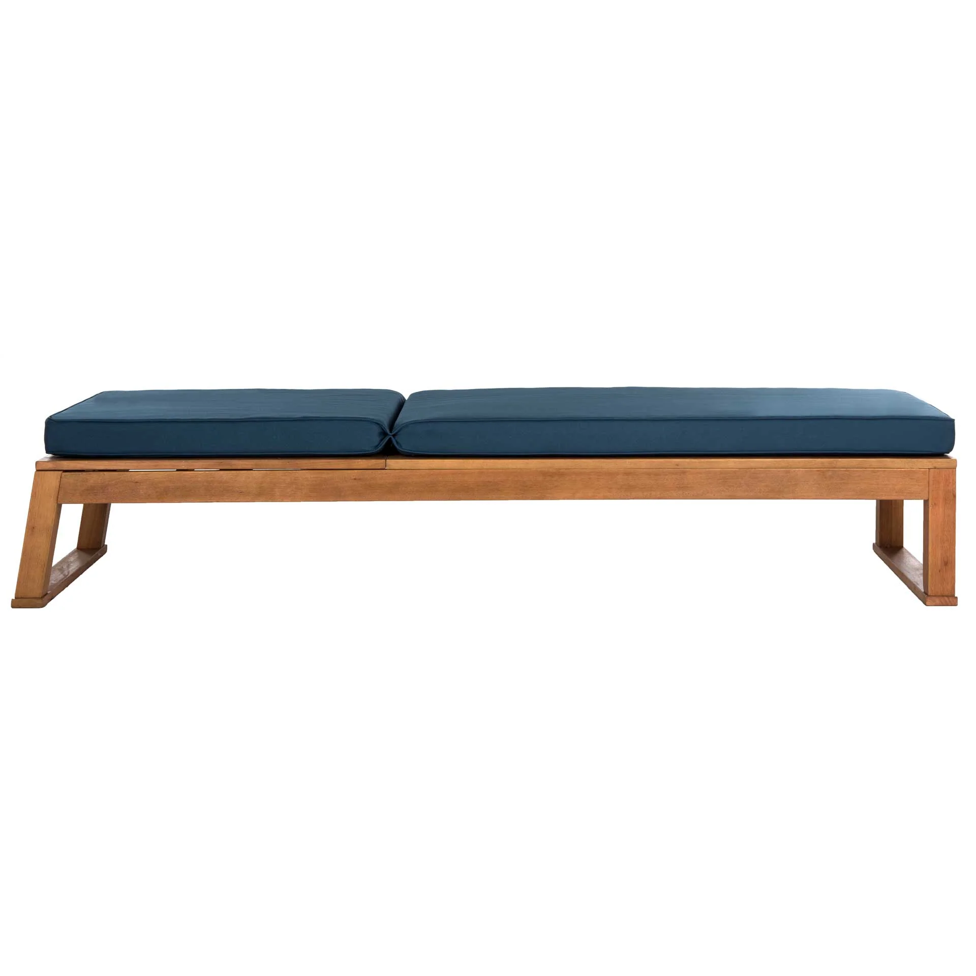 Solstice Sunlounger Teak Brown/Navy - Image 3
