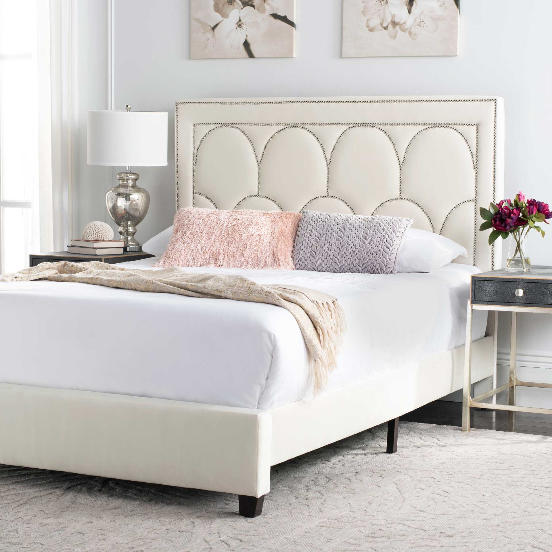 Sonali Velvet Bed Cream - Image 6